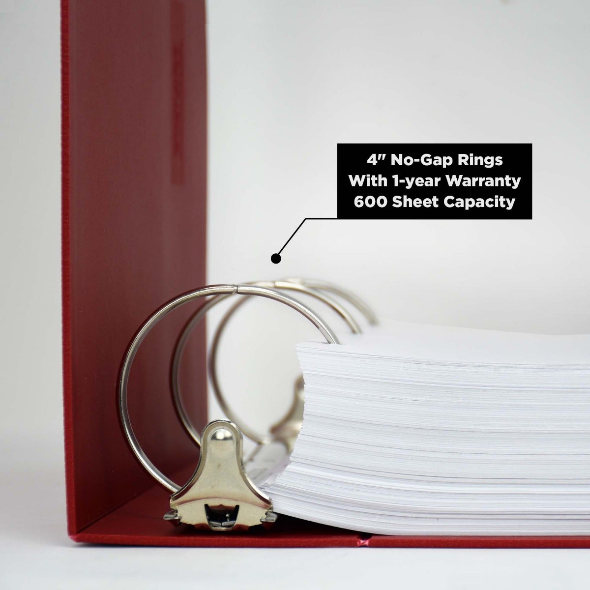4-Inch Heavy Duty 3-Ring Binder for Medical Charting – Side Opening