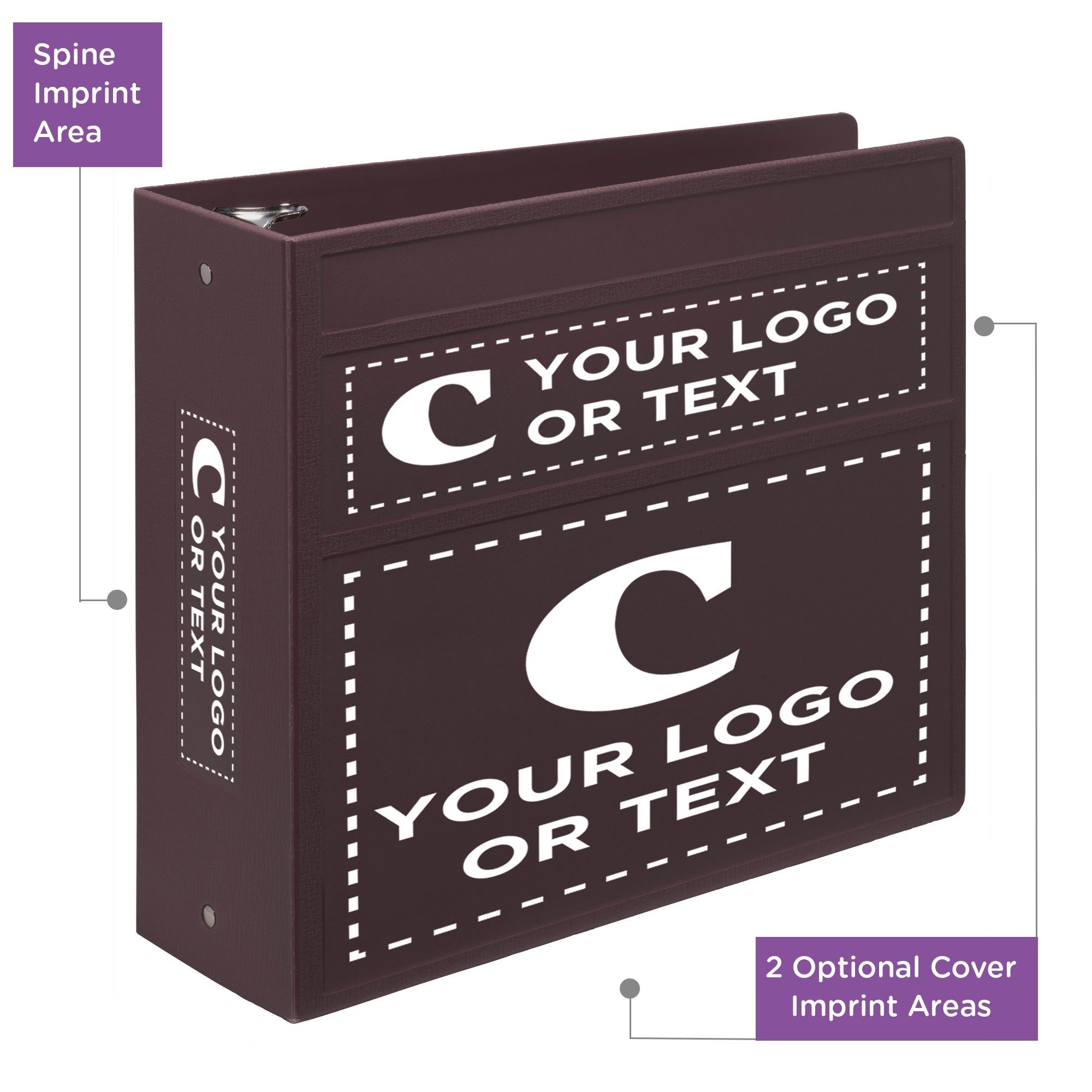 Custom 4-Inch Binder with Logo – Heavy Duty Side-Opening