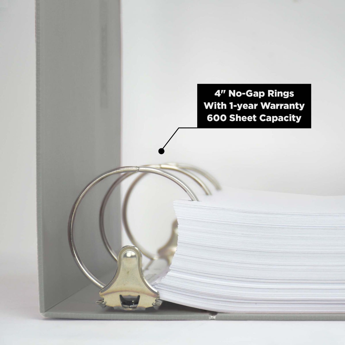 4-Inch Heavy Duty 3-Ring Binder for Medical Charting – Side Opening