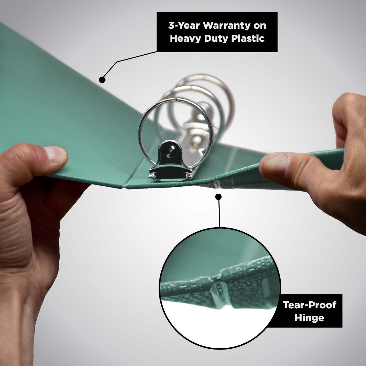 4-Inch Heavy Duty 3-Ring Binder for Medical Charting – Side Opening