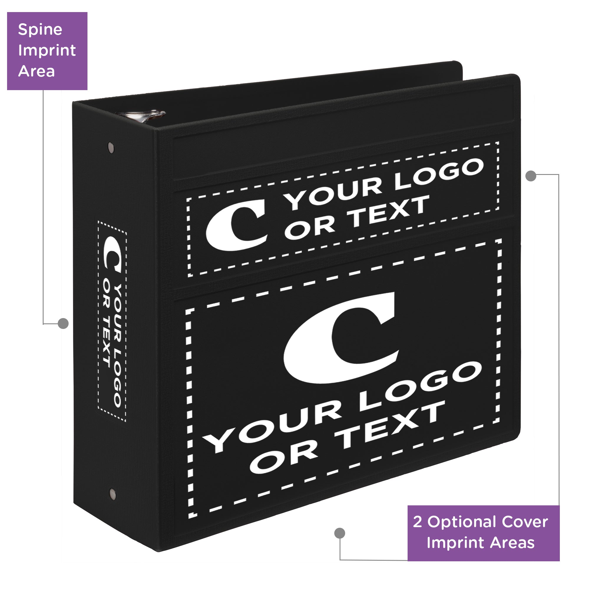 Custom 4-Inch Binder with Logo – Heavy Duty Side-Opening