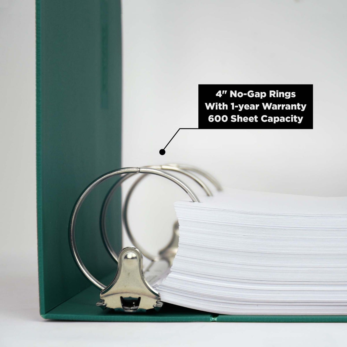 4-Inch Heavy Duty 3-Ring Binder for Medical Charting – Side Opening