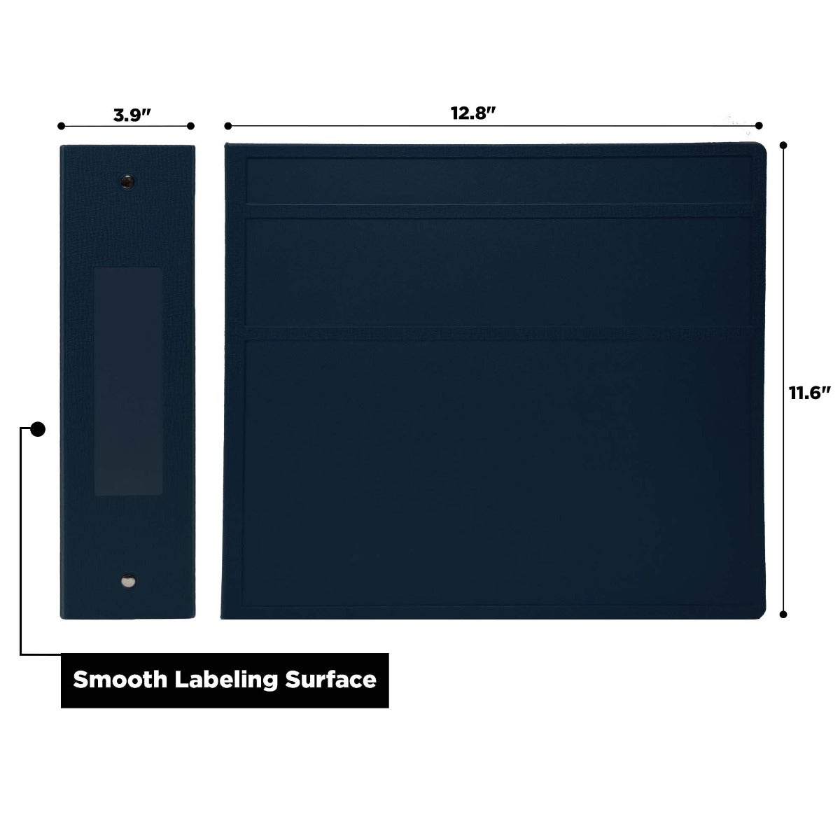 4-Inch Heavy Duty 3-Ring Binder for Medical Charting – Side Opening