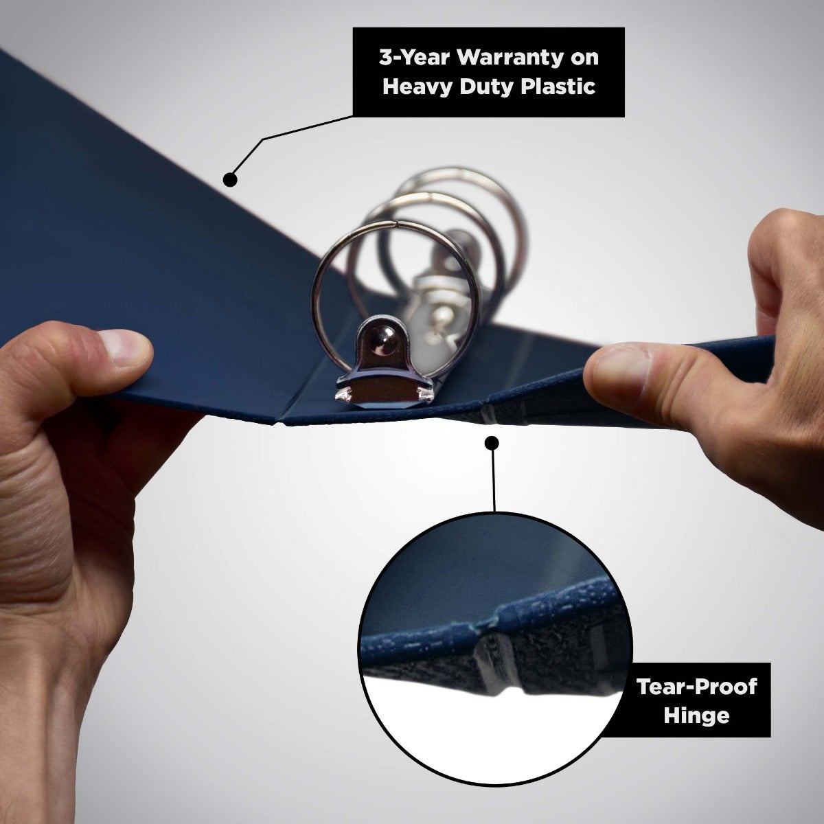 4-Inch Heavy Duty 3-Ring Binder for Medical Charting – Side Opening