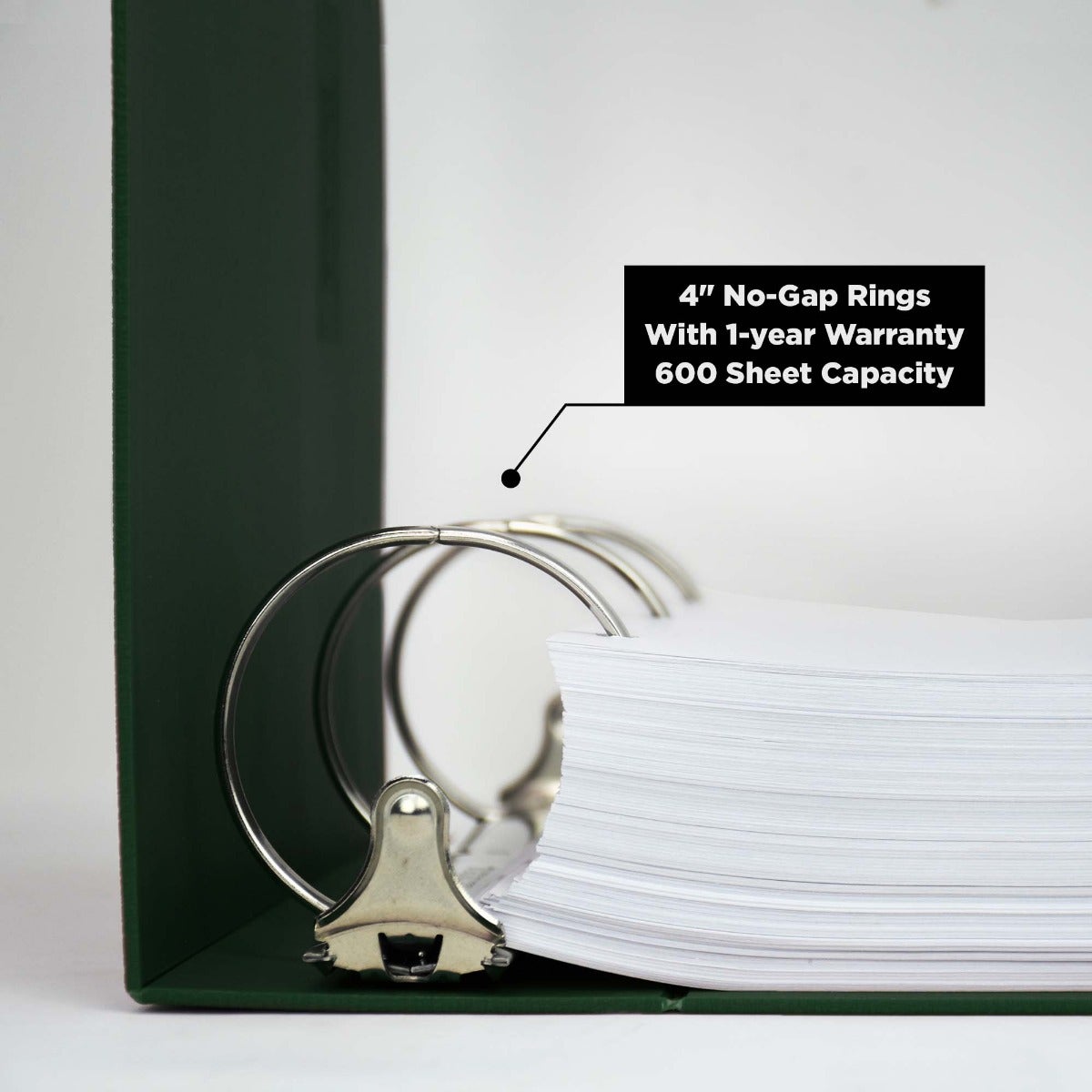 4-Inch Heavy Duty 3-Ring Binder for Medical Charting – Side Opening