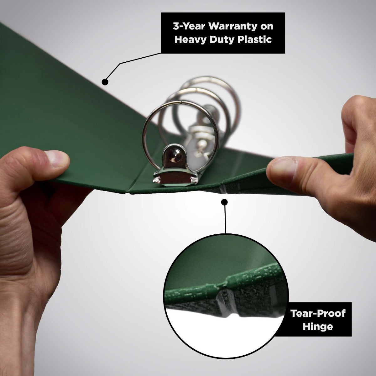 4-Inch Heavy Duty 3-Ring Binder for Medical Charting – Side Opening