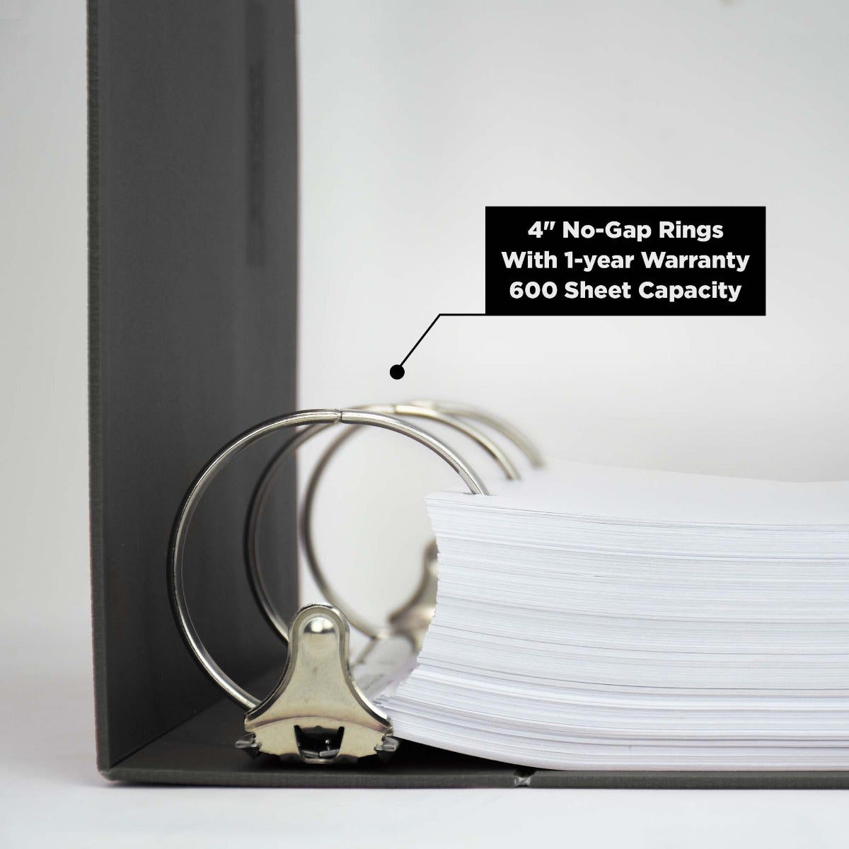 4-Inch Heavy Duty 3-Ring Binder for Medical Charting – Side Opening