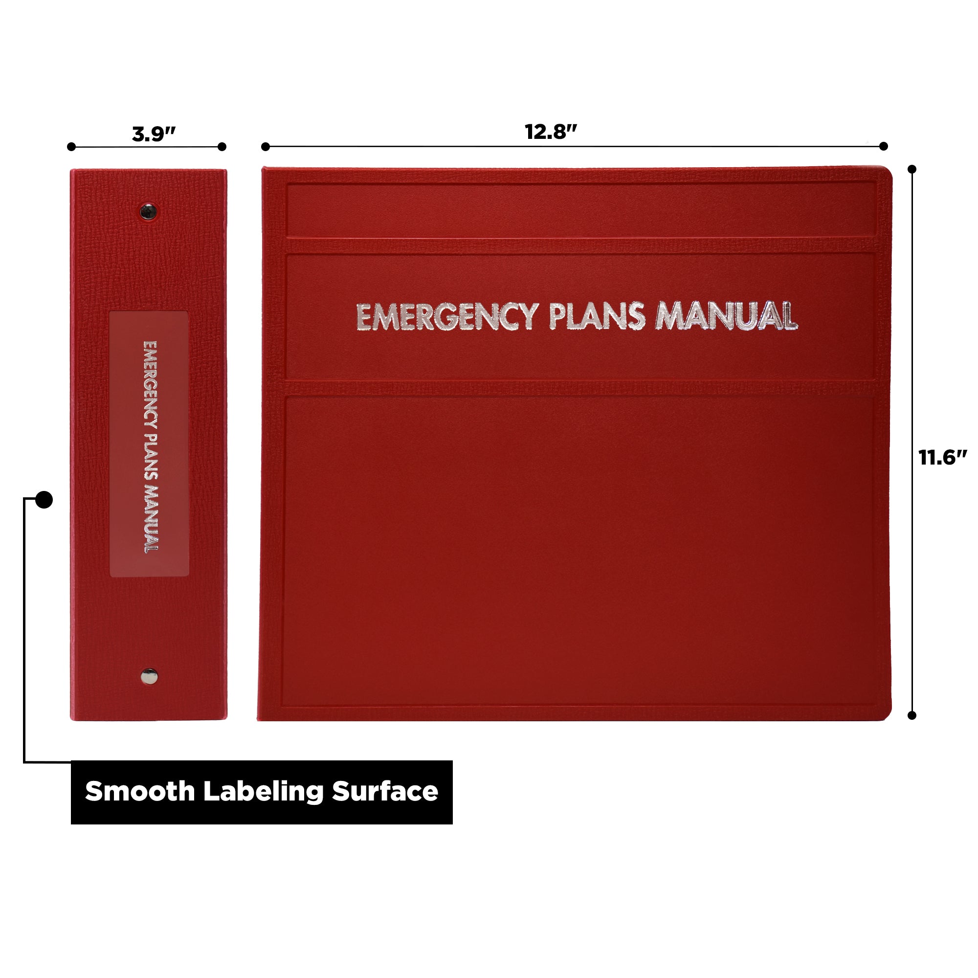 Heavy Duty 3-Ring Binder for Emergency Plans – Side Opening