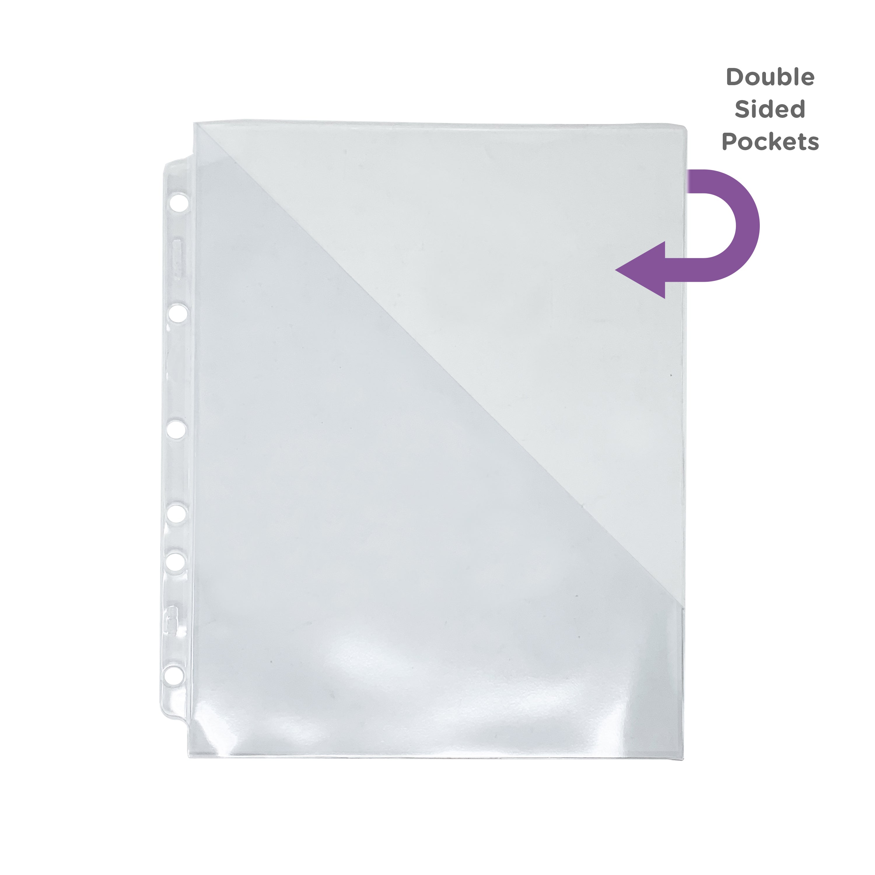 Double Diagonal Binder Pockets for Side Opening Ring Binders