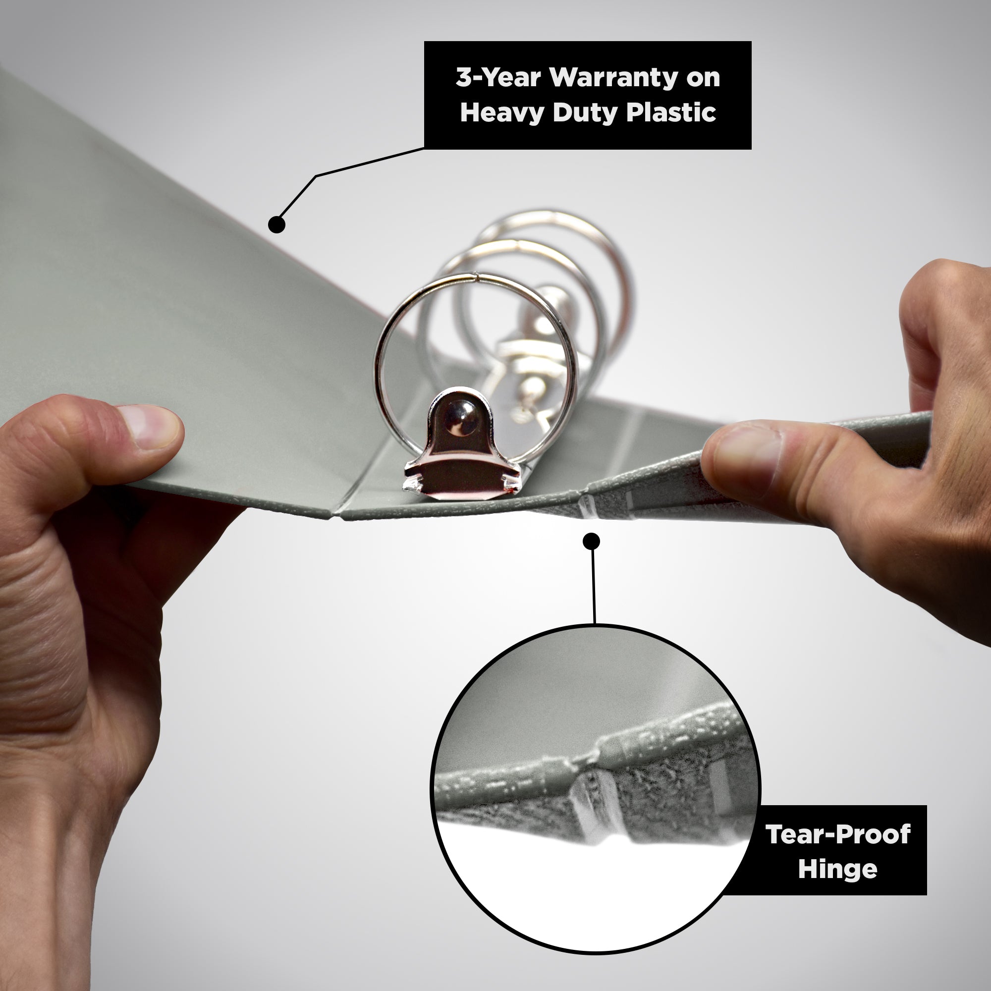 1.5 Inch Heavy Duty 3-Ring Binder for Medical Charting – Side Opening