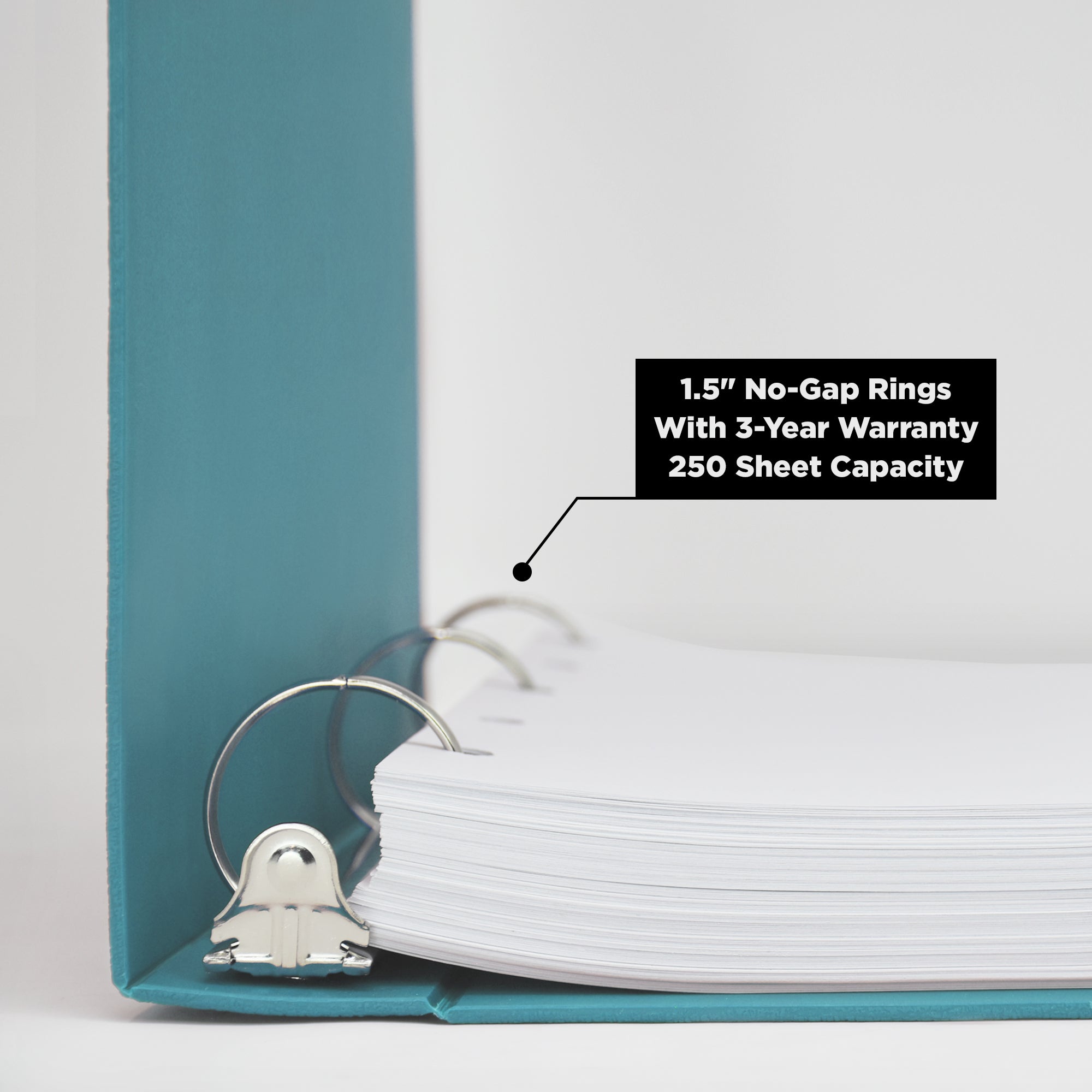 1.5 Inch Heavy Duty 3-Ring Binder for Medical Charting – Side Opening