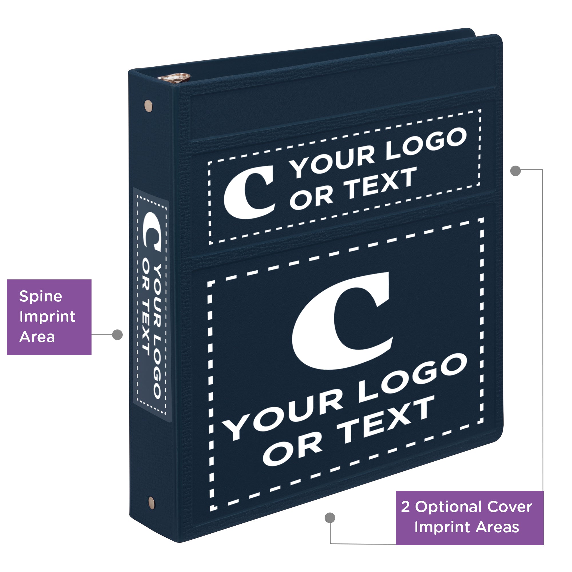Custom 1.5-Inch Binder with Logo – Heavy Duty Side-Opening