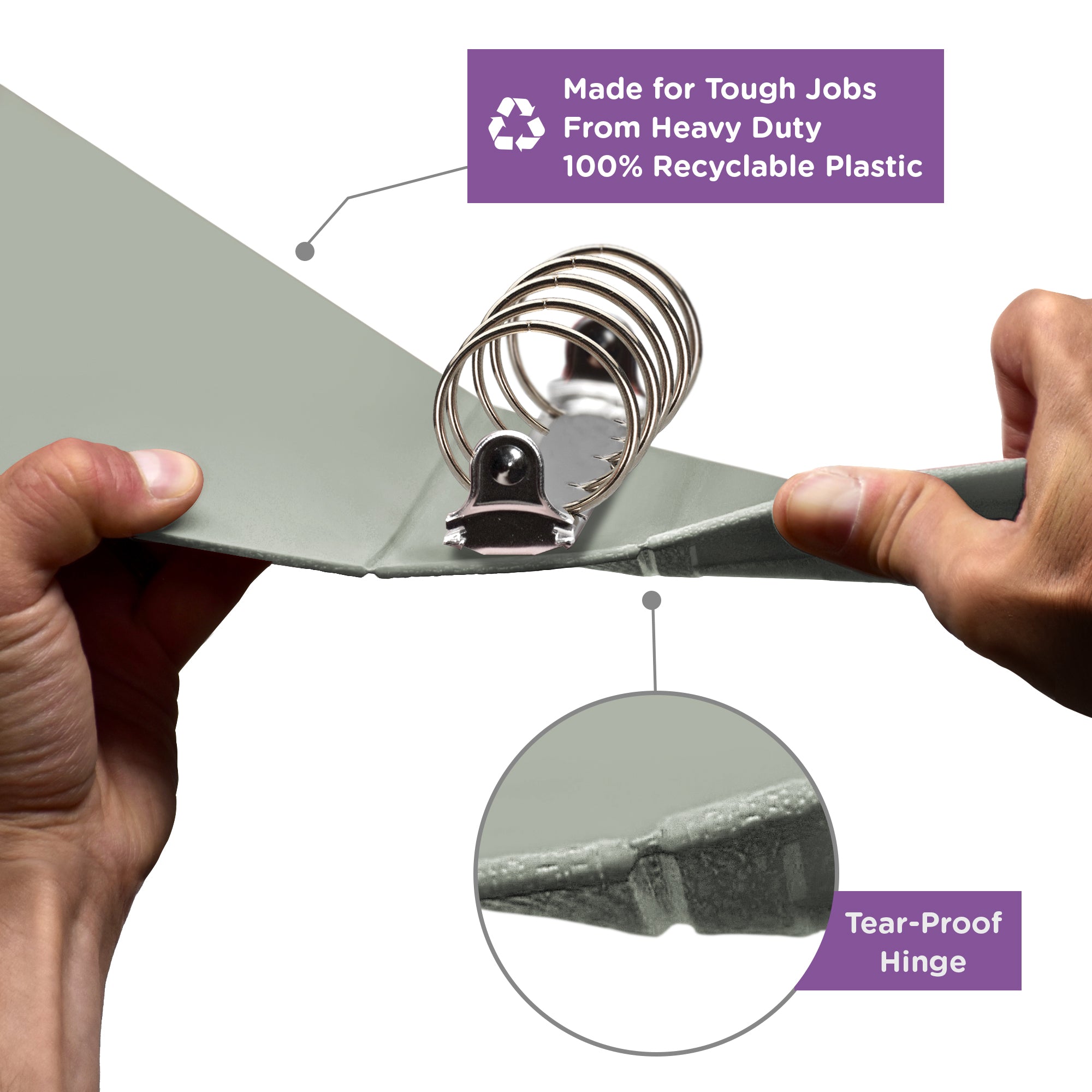 1.5 Inch Heavy Duty 5-Ring Binder for Medical Charting – Top Opening