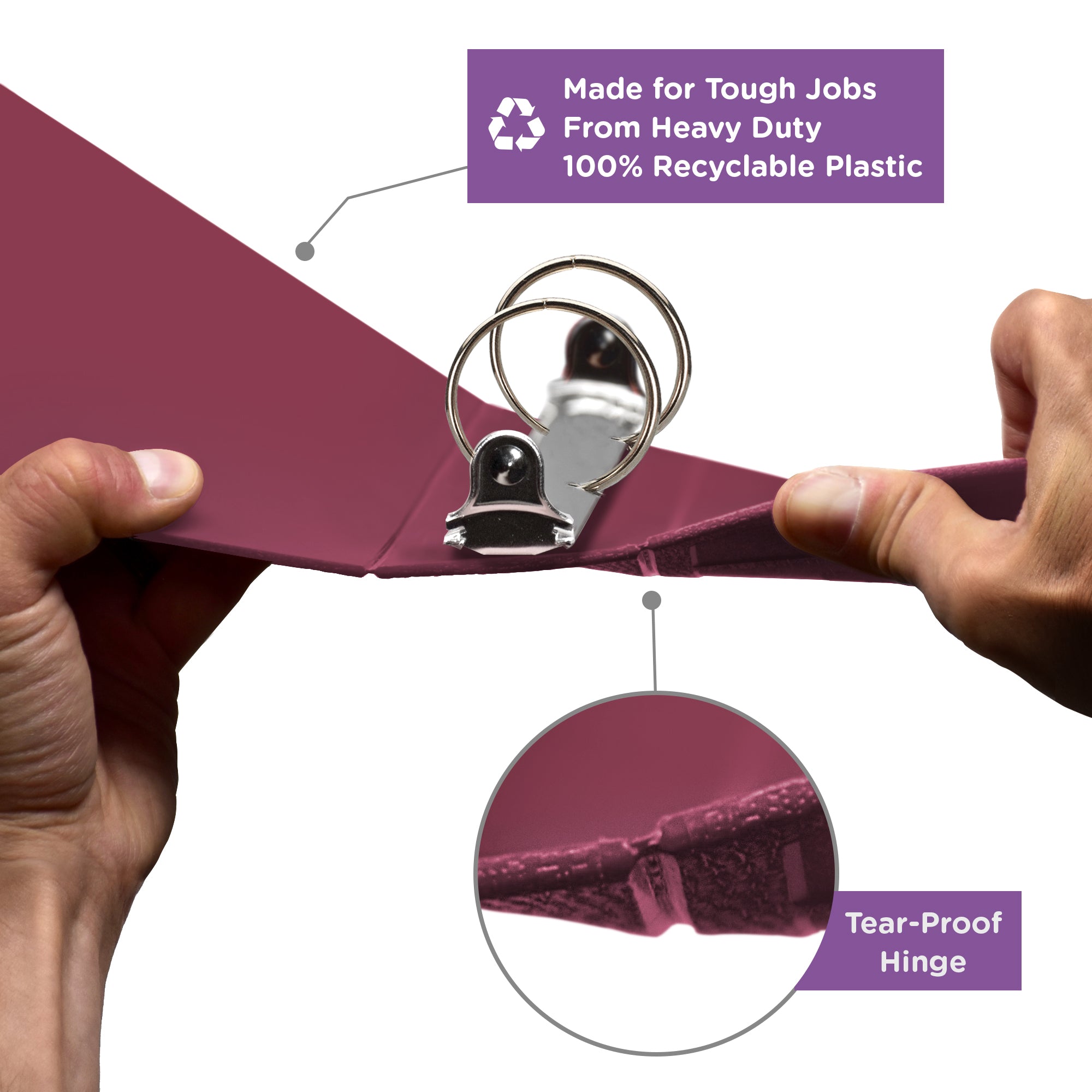 1.5-Inch Heavy Duty 2-Ring Binder for Medical Charting – Top Opening