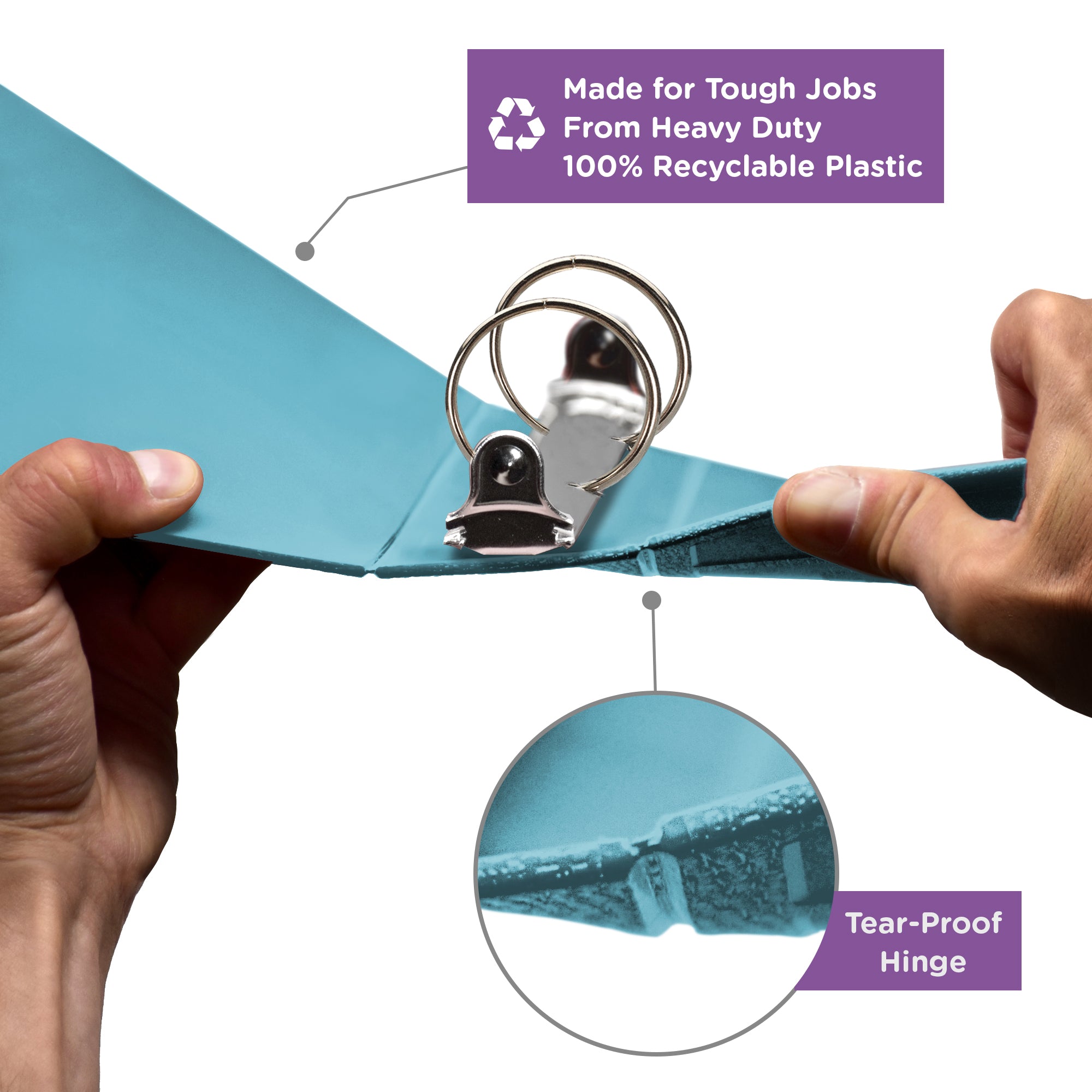 1.5-Inch Heavy Duty 2-Ring Binder for Medical Charting – Top Opening