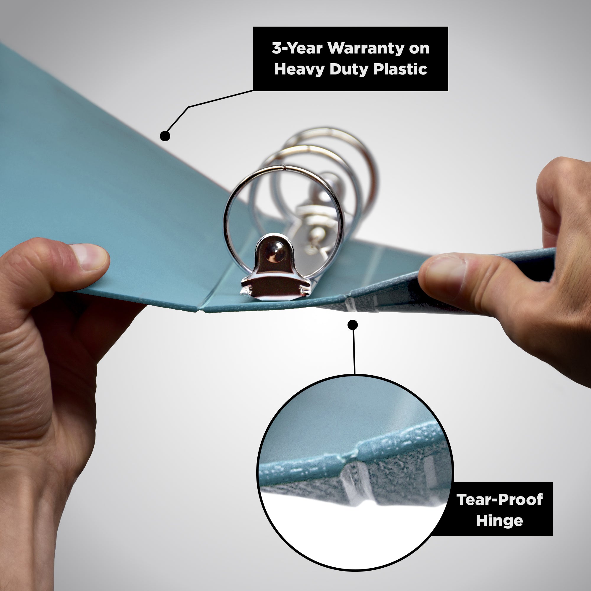 1.5-Inch Heavy Duty 3-Ring Binder for Medical Charting - Top Opening