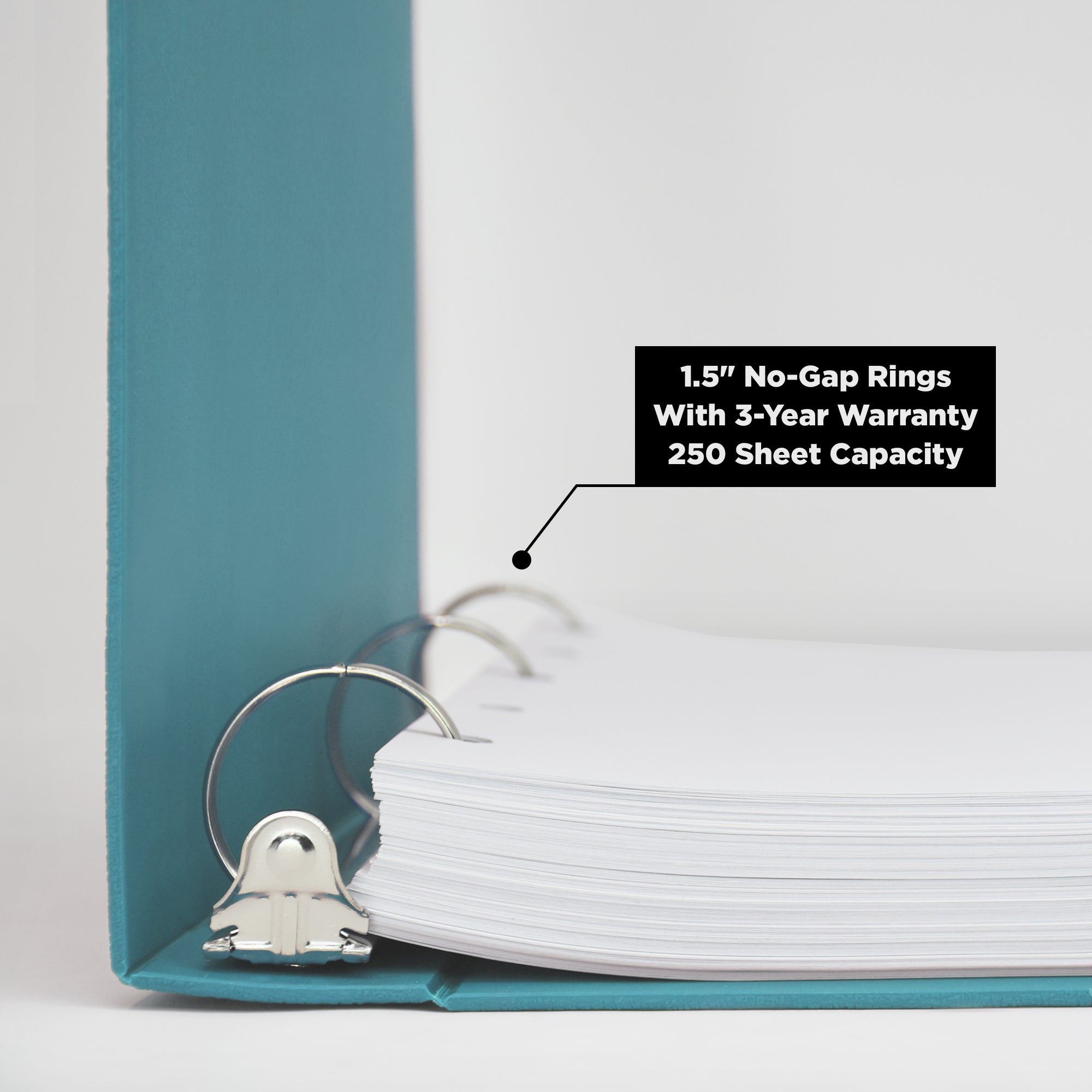 1.5-Inch Heavy Duty 3-Ring Binder for Medical Charting - Top Opening