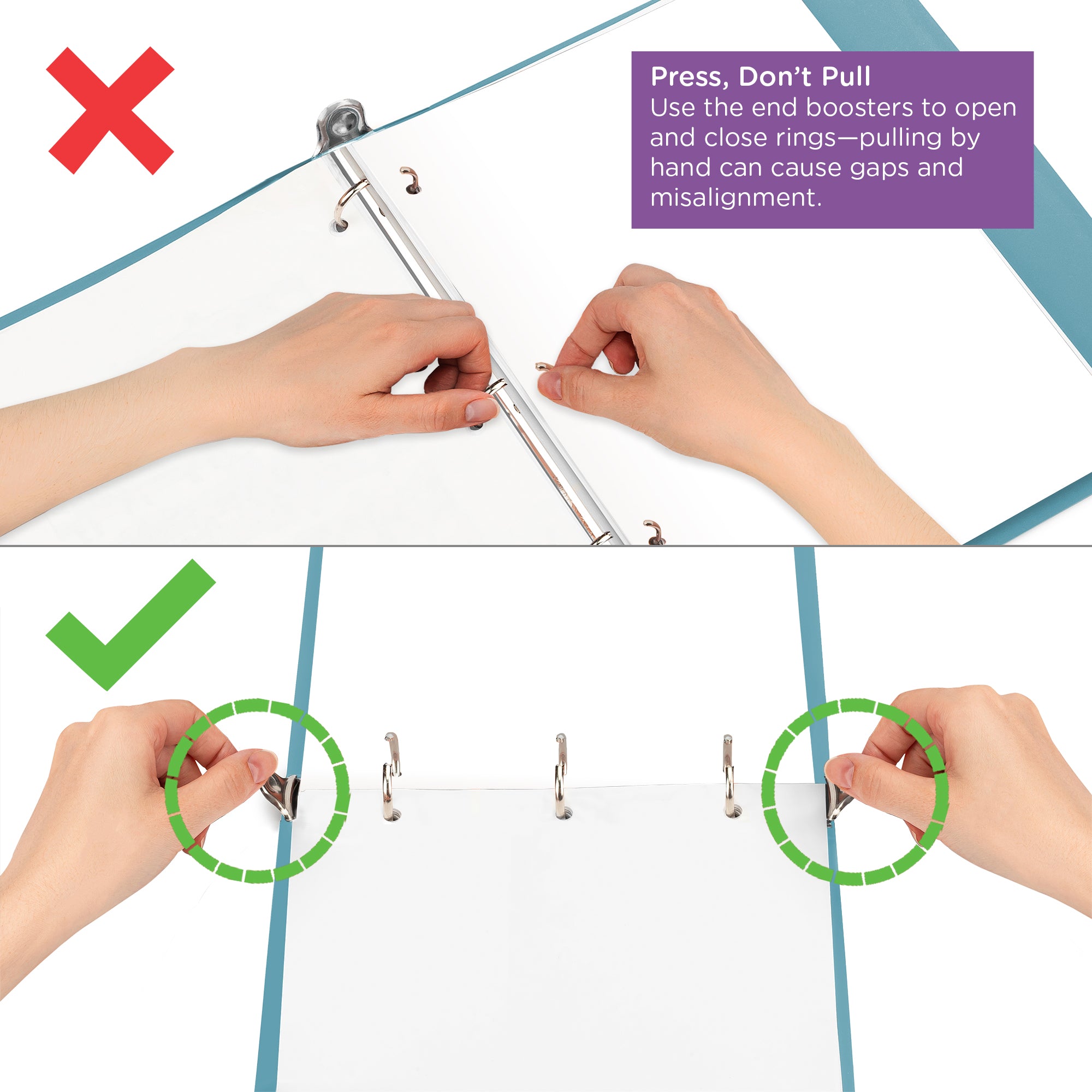 1.5-Inch Heavy Duty 3-Ring Binder for Medical Charting - Top Opening