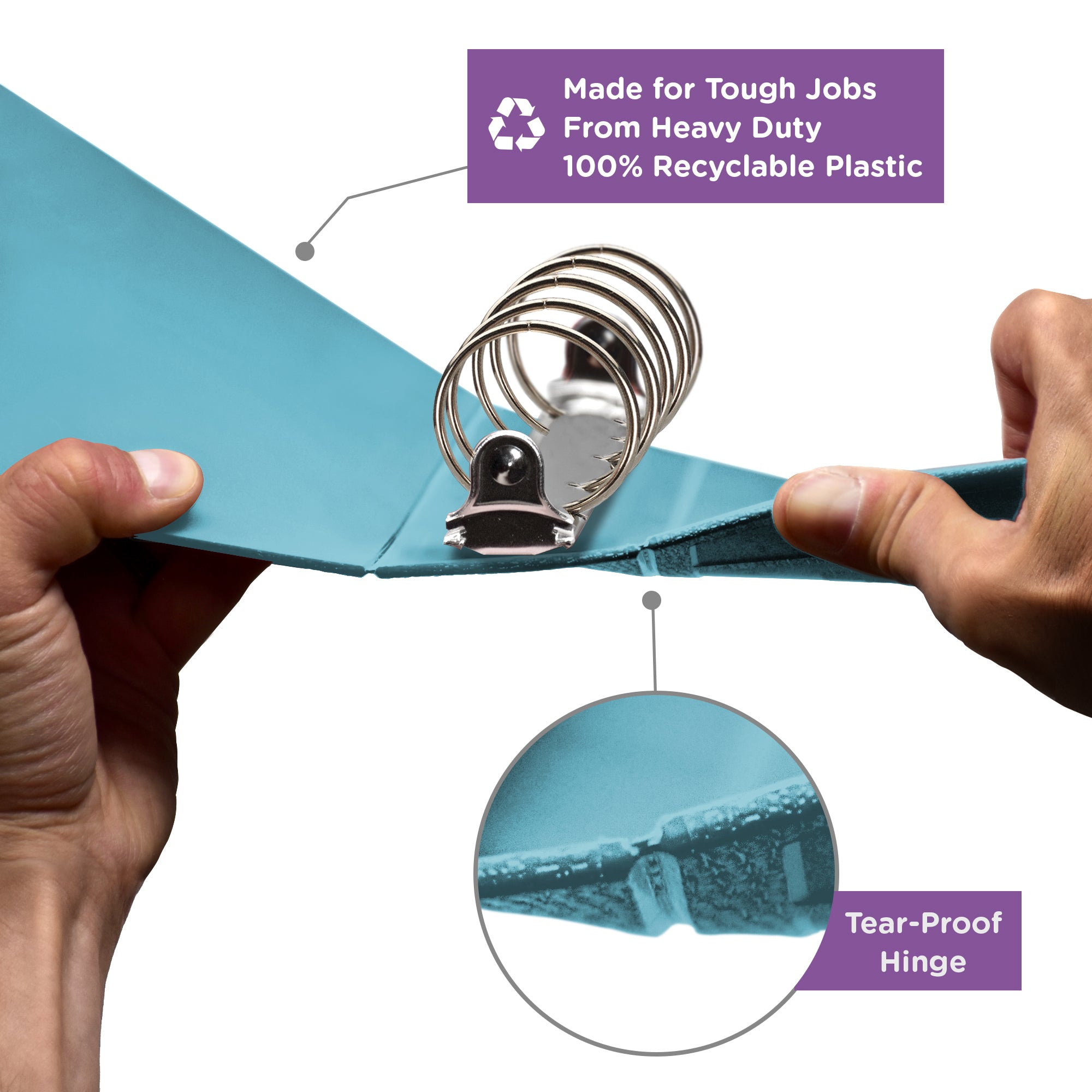 1.5 Inch Heavy Duty 5-Ring Binder for Medical Charting – Top Opening