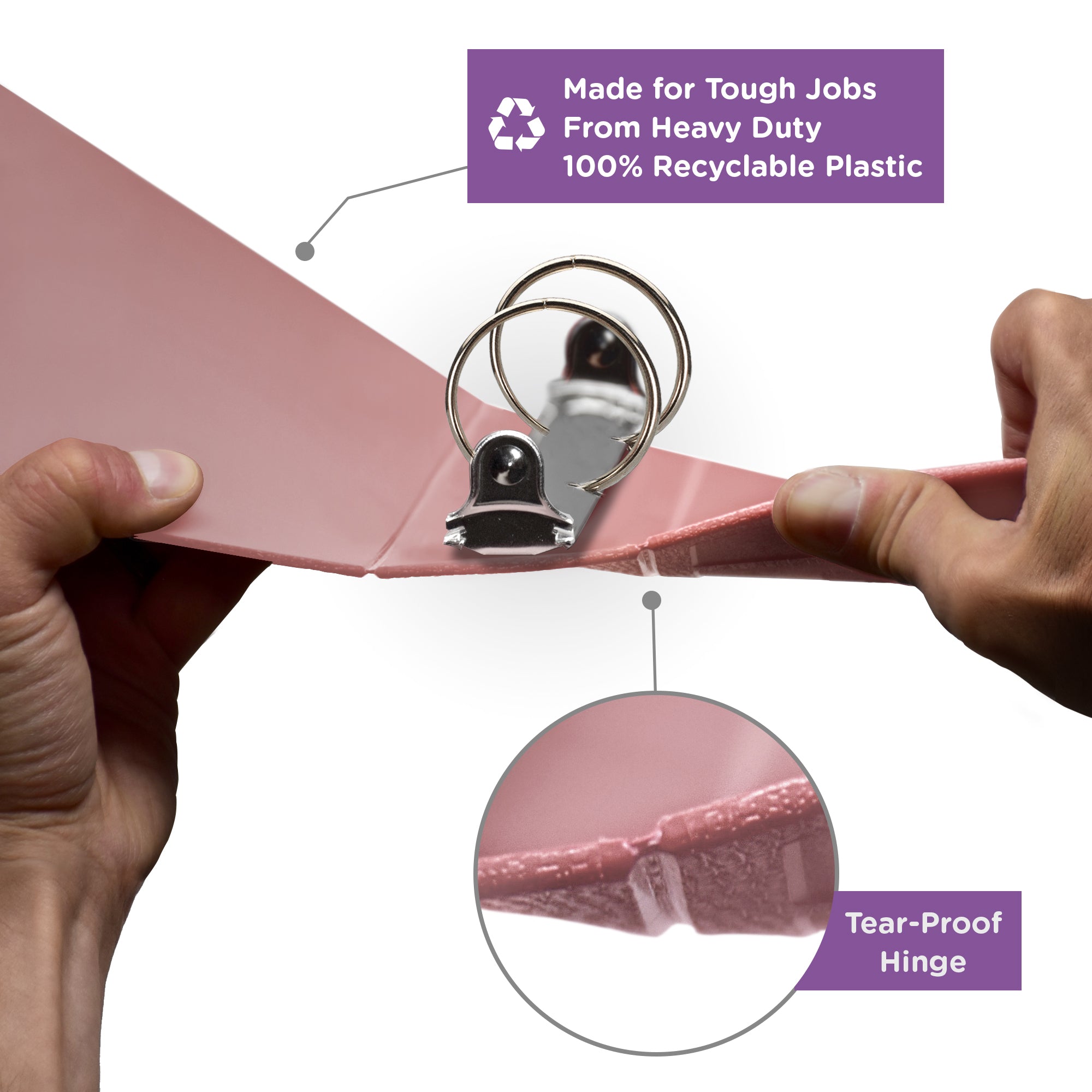 1.5-Inch Heavy Duty 2-Ring Binder for Medical Charting – Top Opening