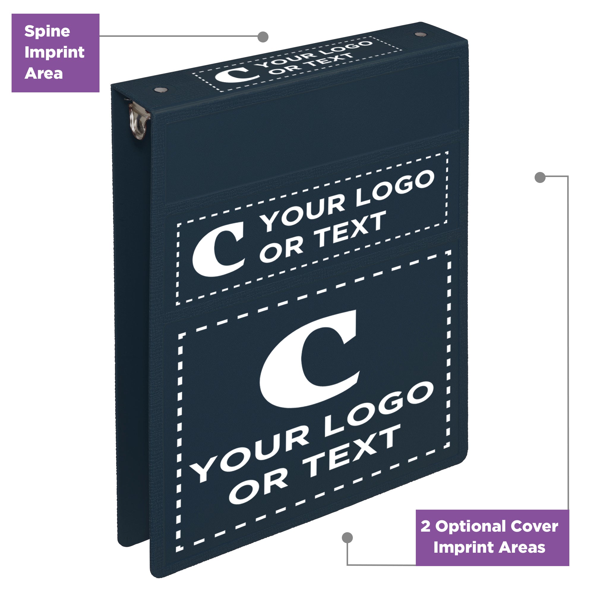Custom 1.5-Inch Binder with Logo – Heavy Duty Top-Opening