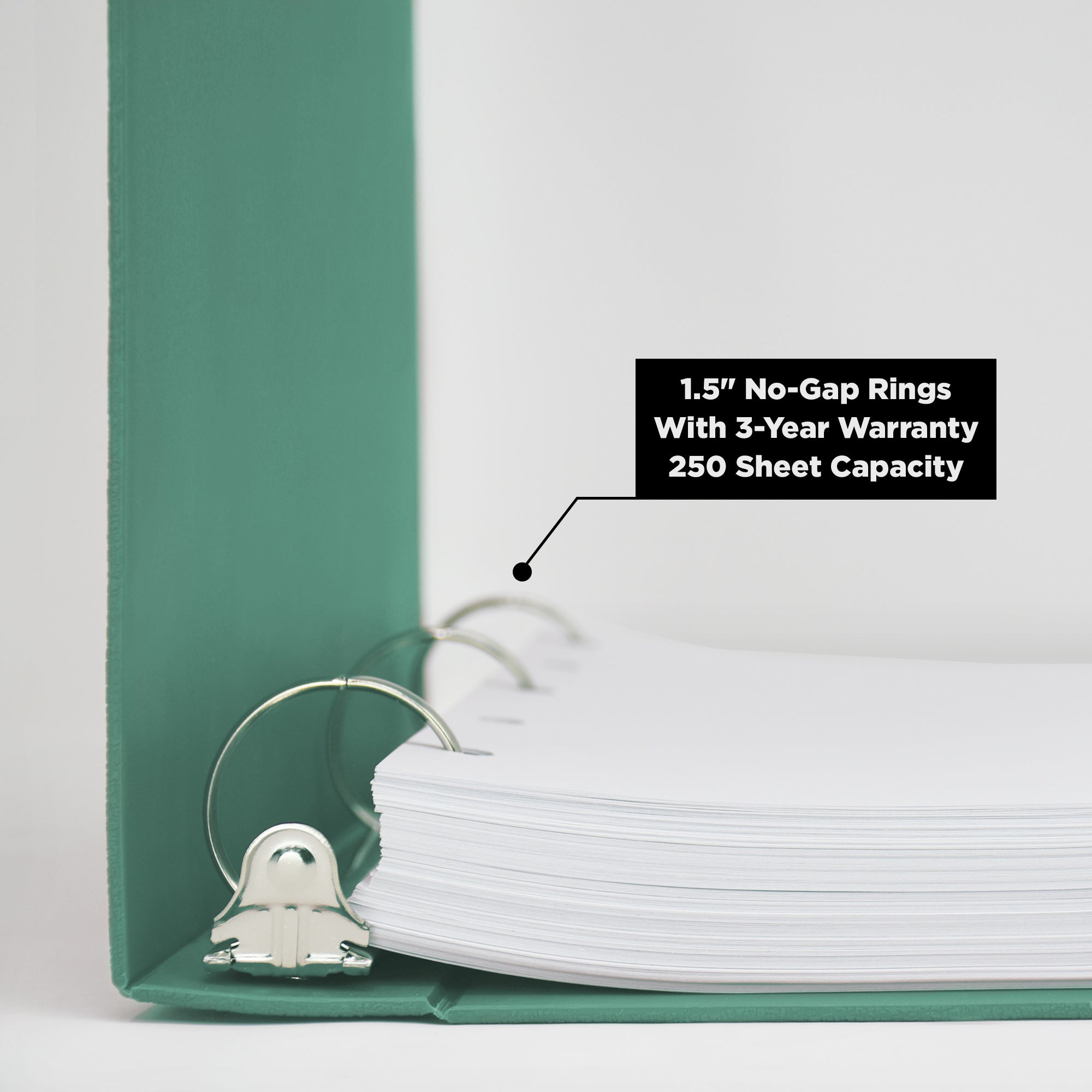 1.5 Inch Heavy Duty 3-Ring Binder for Medical Charting – Side Opening