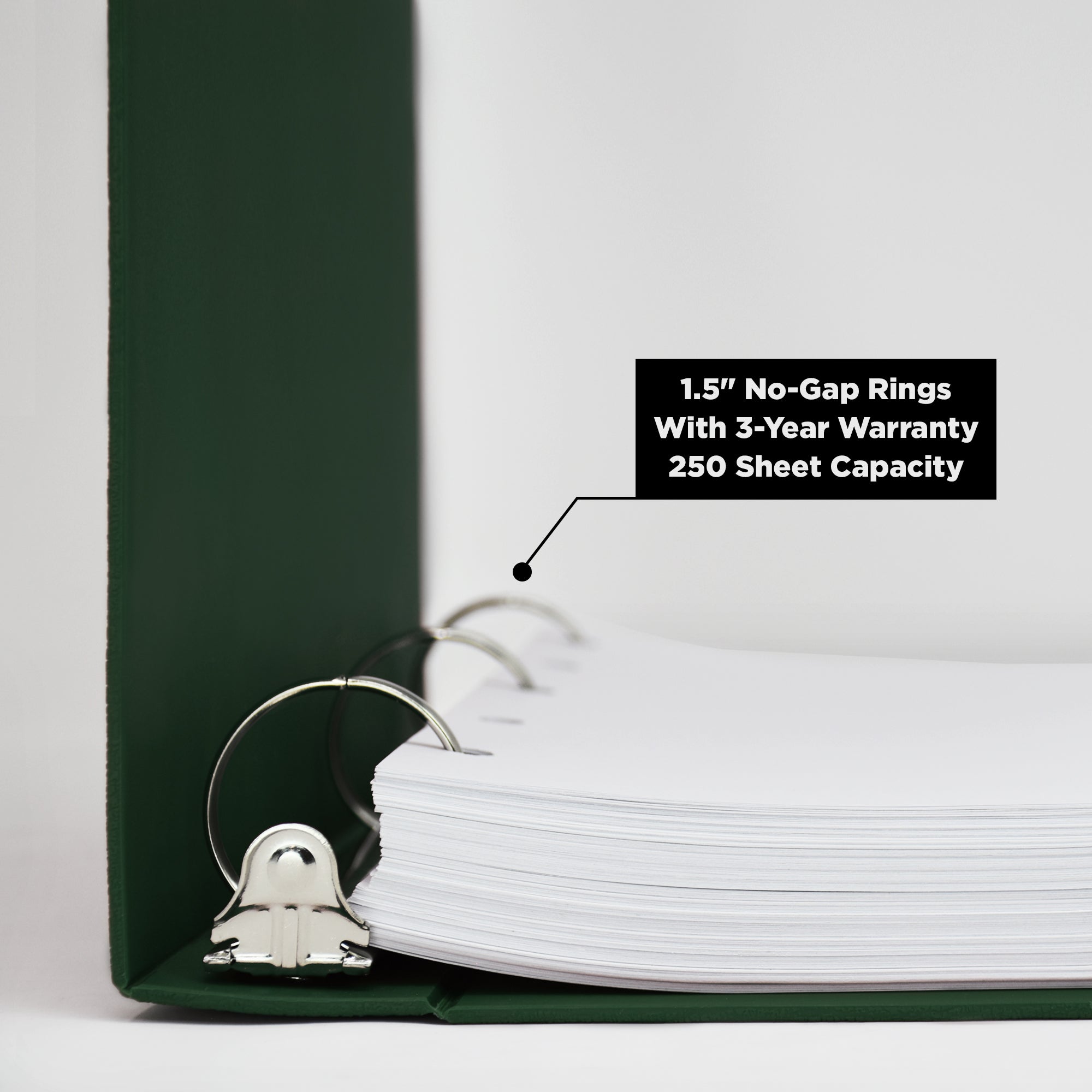 1.5 Inch Heavy Duty 3-Ring Binder for Medical Charting – Side Opening