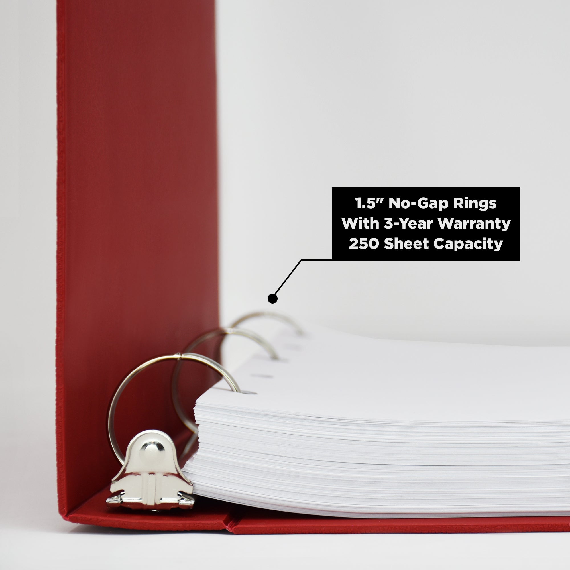 1.5 Inch Heavy Duty 3-Ring Binder for Medical Charting – Side Opening