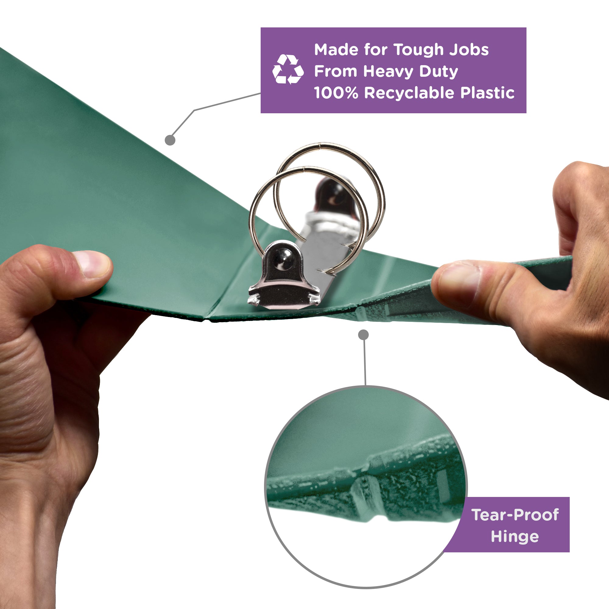 1.5-Inch Heavy Duty 2-Ring Binder for Medical Charting – Top Opening