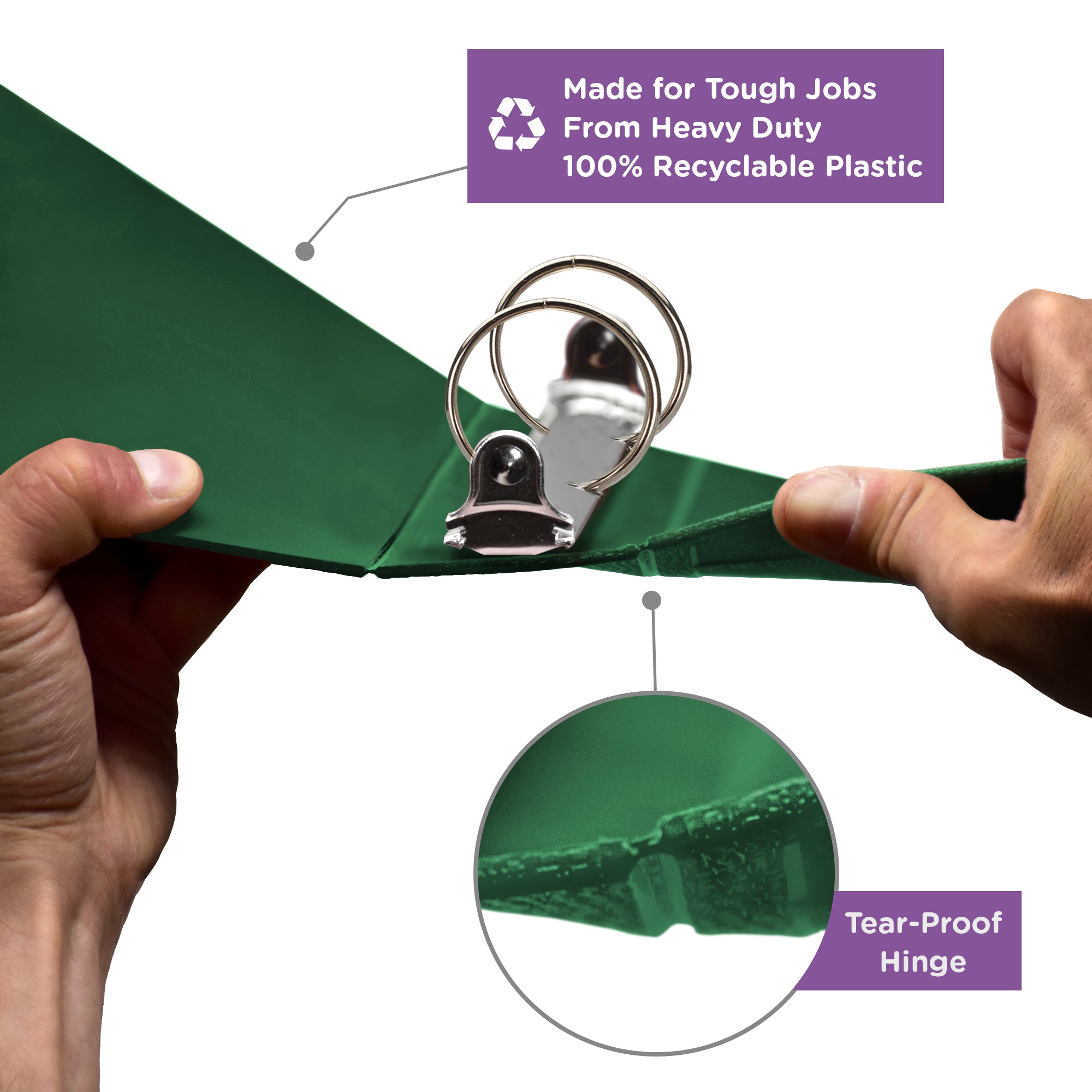 1.5-Inch Heavy Duty 2-Ring Binder for Medical Charting – Top Opening