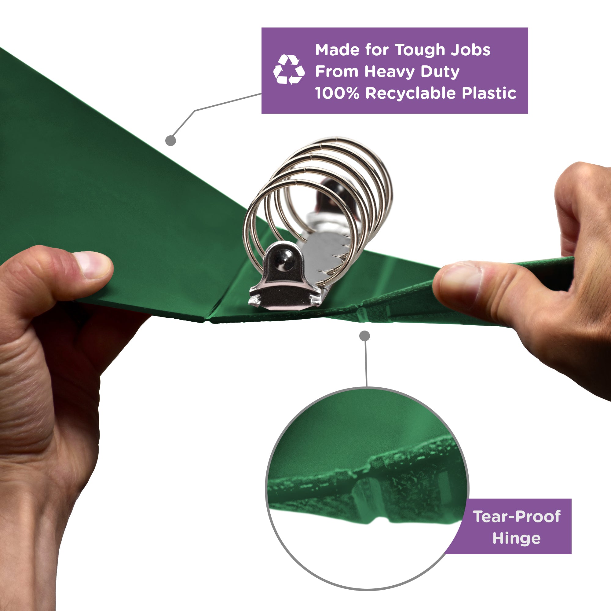1.5 Inch Heavy Duty 5-Ring Binder for Medical Charting – Top Opening
