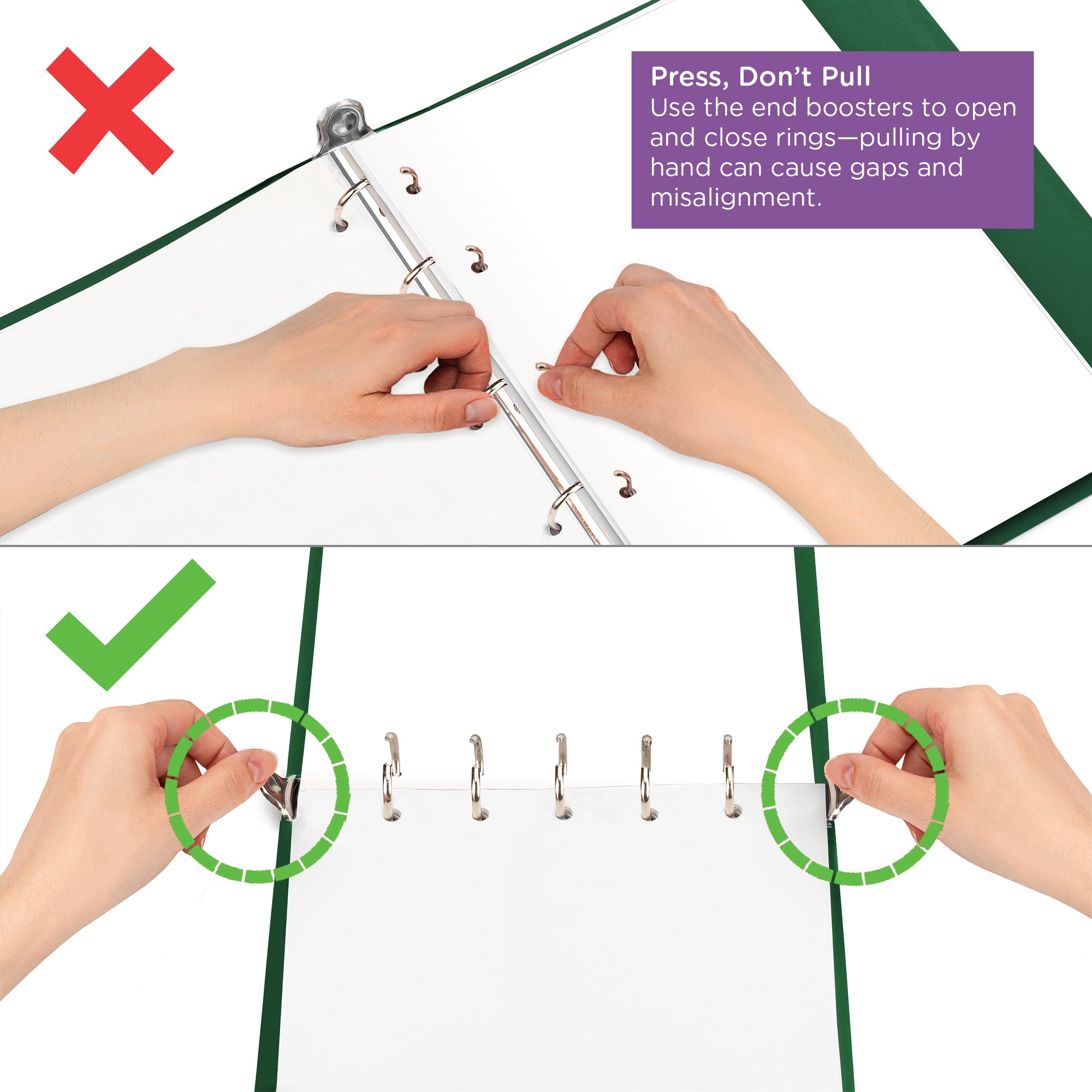1.5 Inch Heavy Duty 5-Ring Binder for Medical Charting – Top Opening