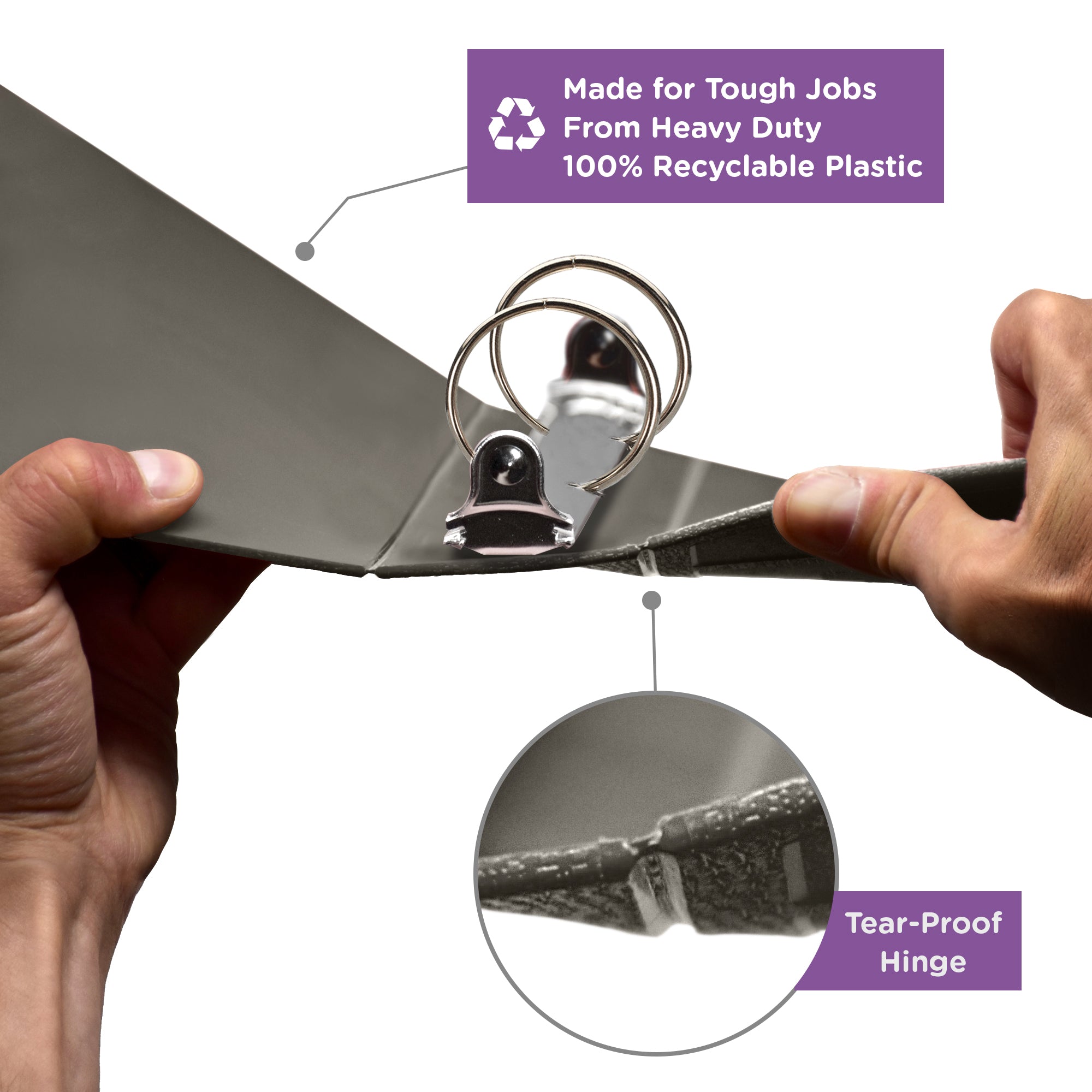 1.5-Inch Heavy Duty 2-Ring Binder for Medical Charting – Top Opening