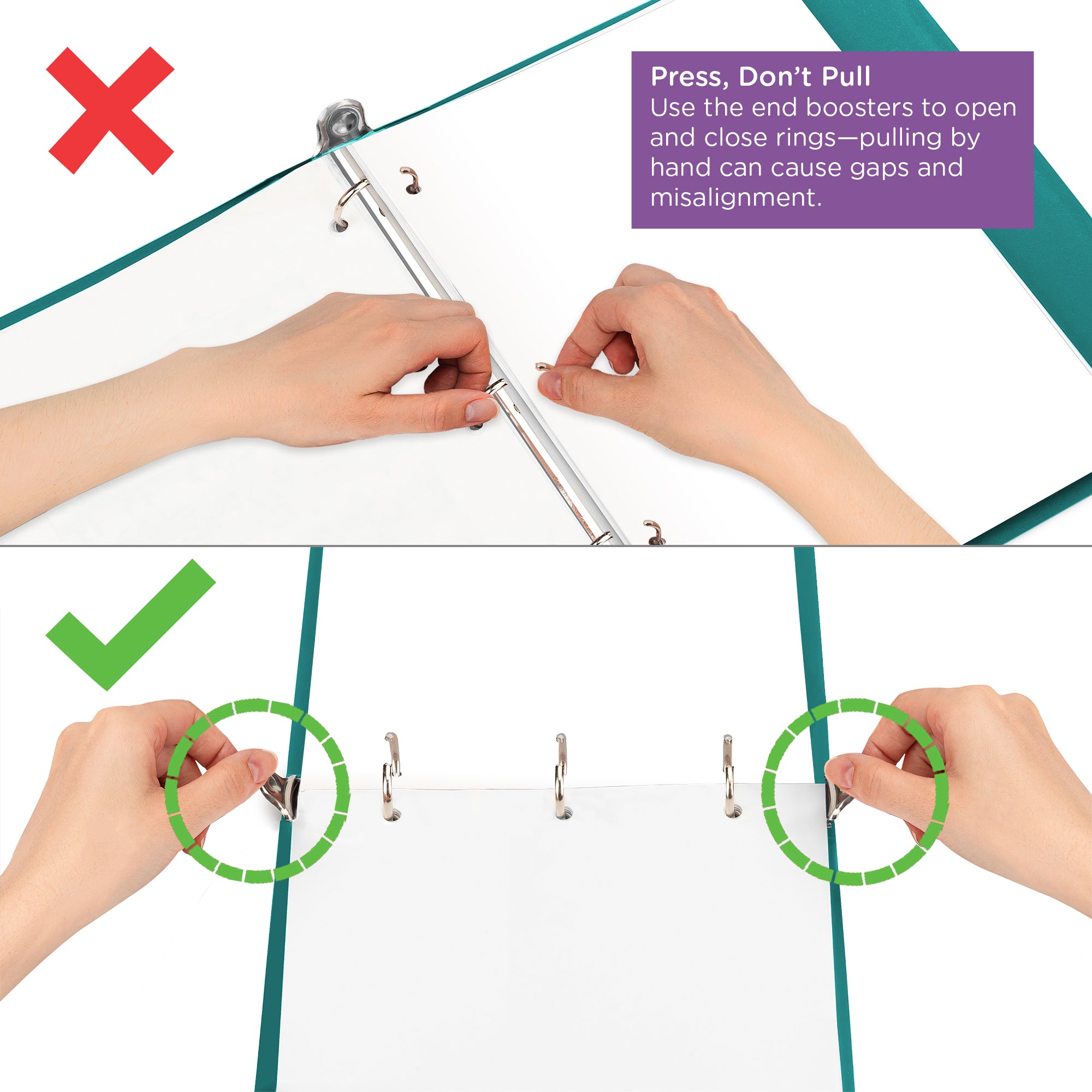 1.5-Inch Heavy Duty 3-Ring Binder for Medical Charting - Top Opening