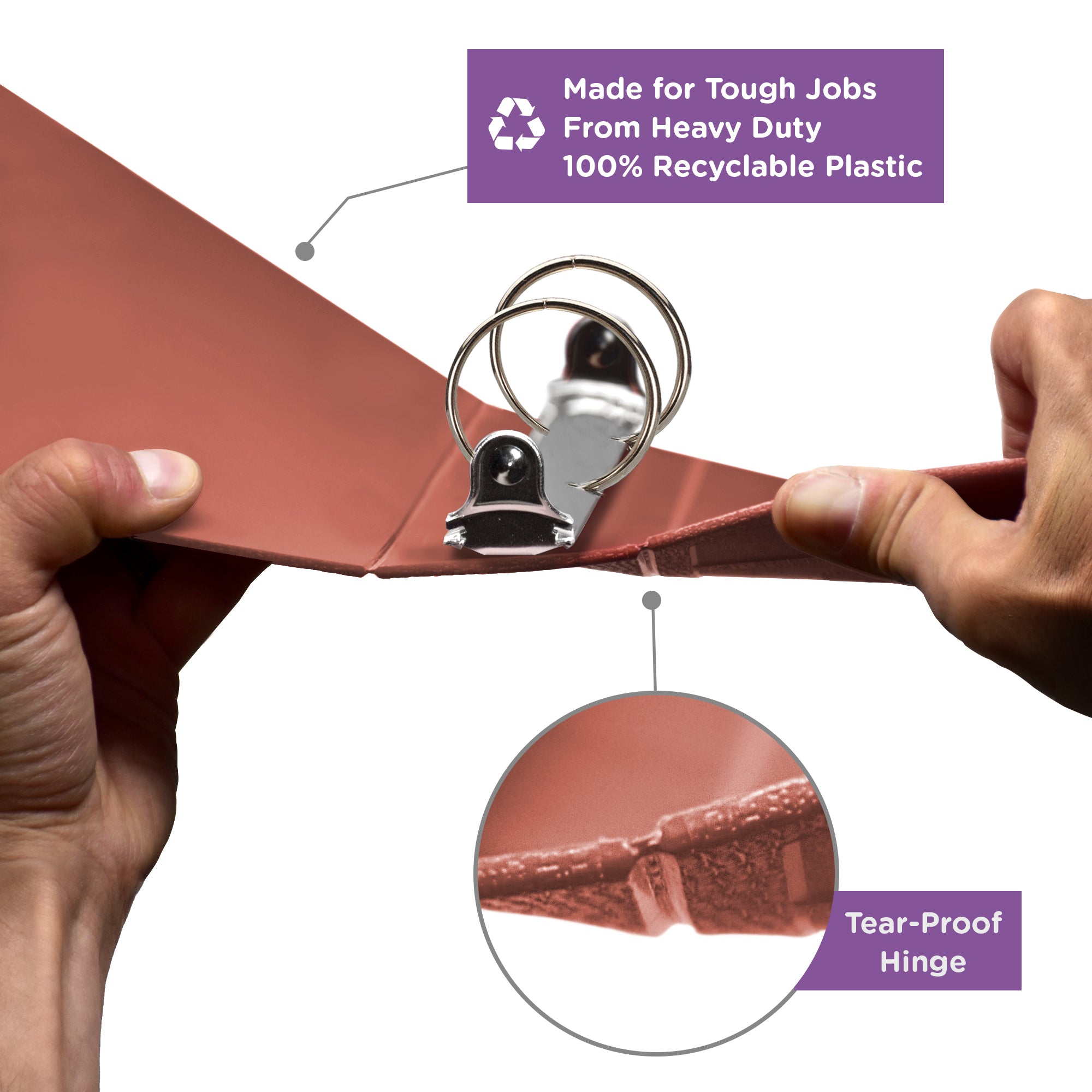 1.5-Inch Heavy Duty 2-Ring Binder for Medical Charting – Top Opening