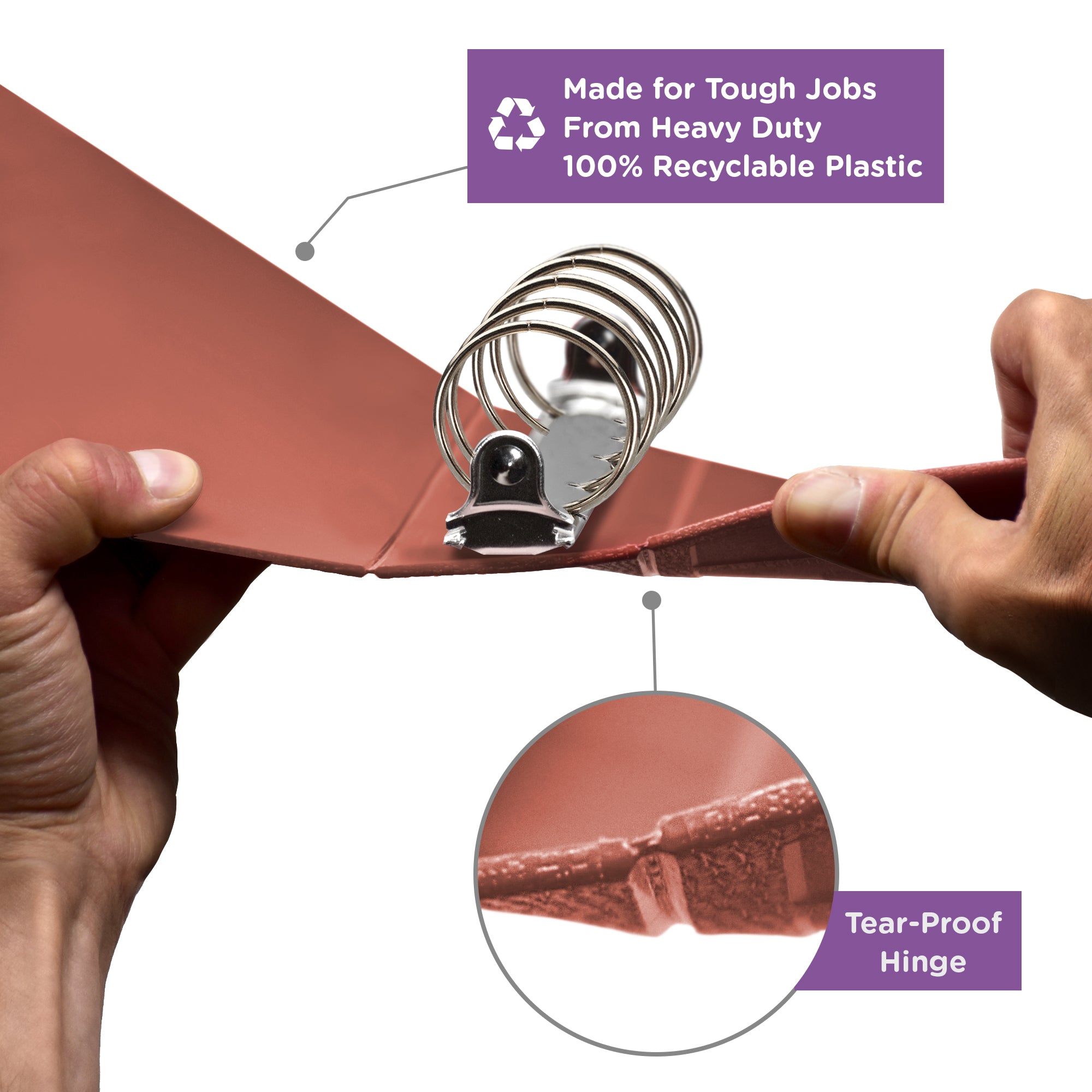 1.5 Inch Heavy Duty 5-Ring Binder for Medical Charting – Top Opening