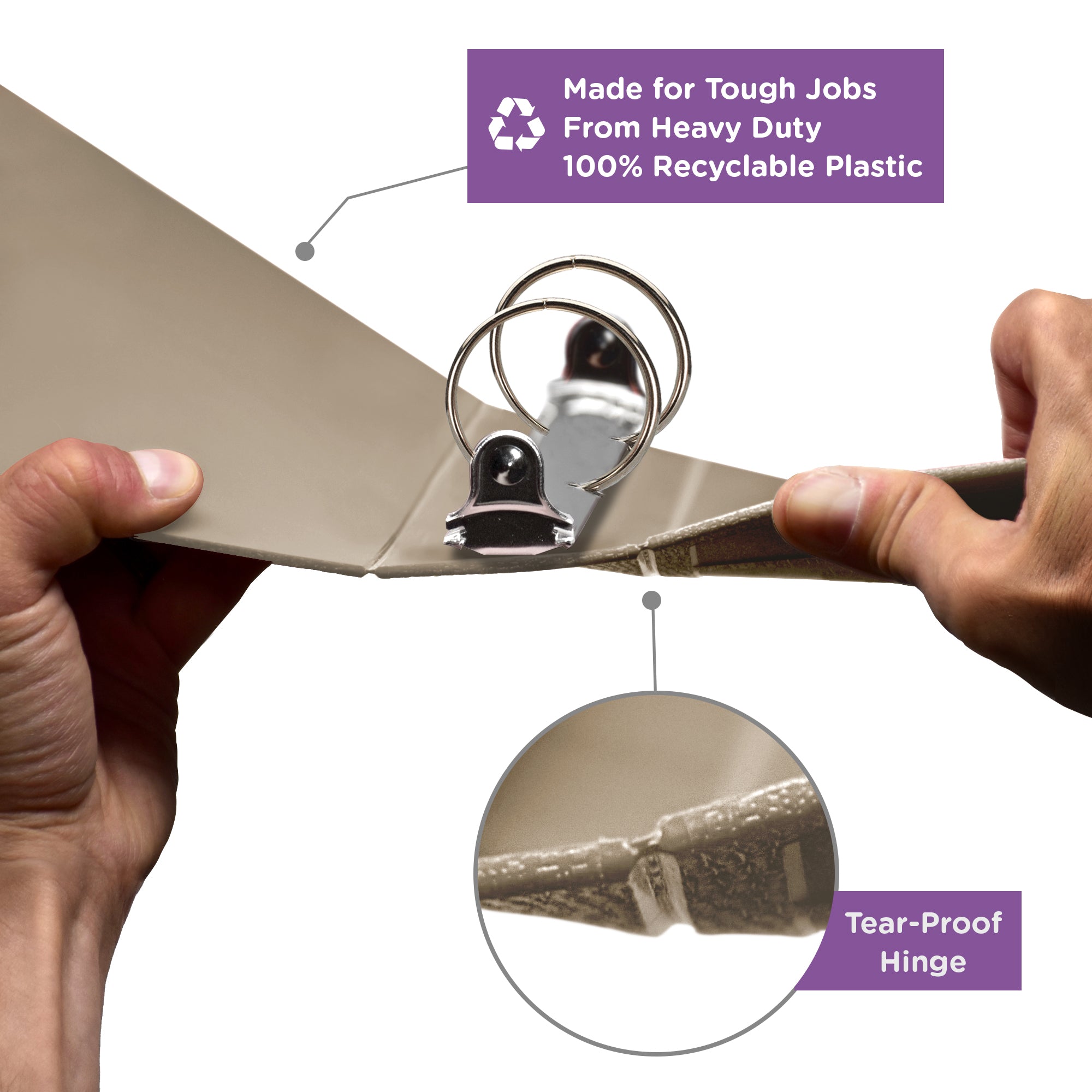 1.5-Inch Heavy Duty 2-Ring Binder for Medical Charting – Top Opening