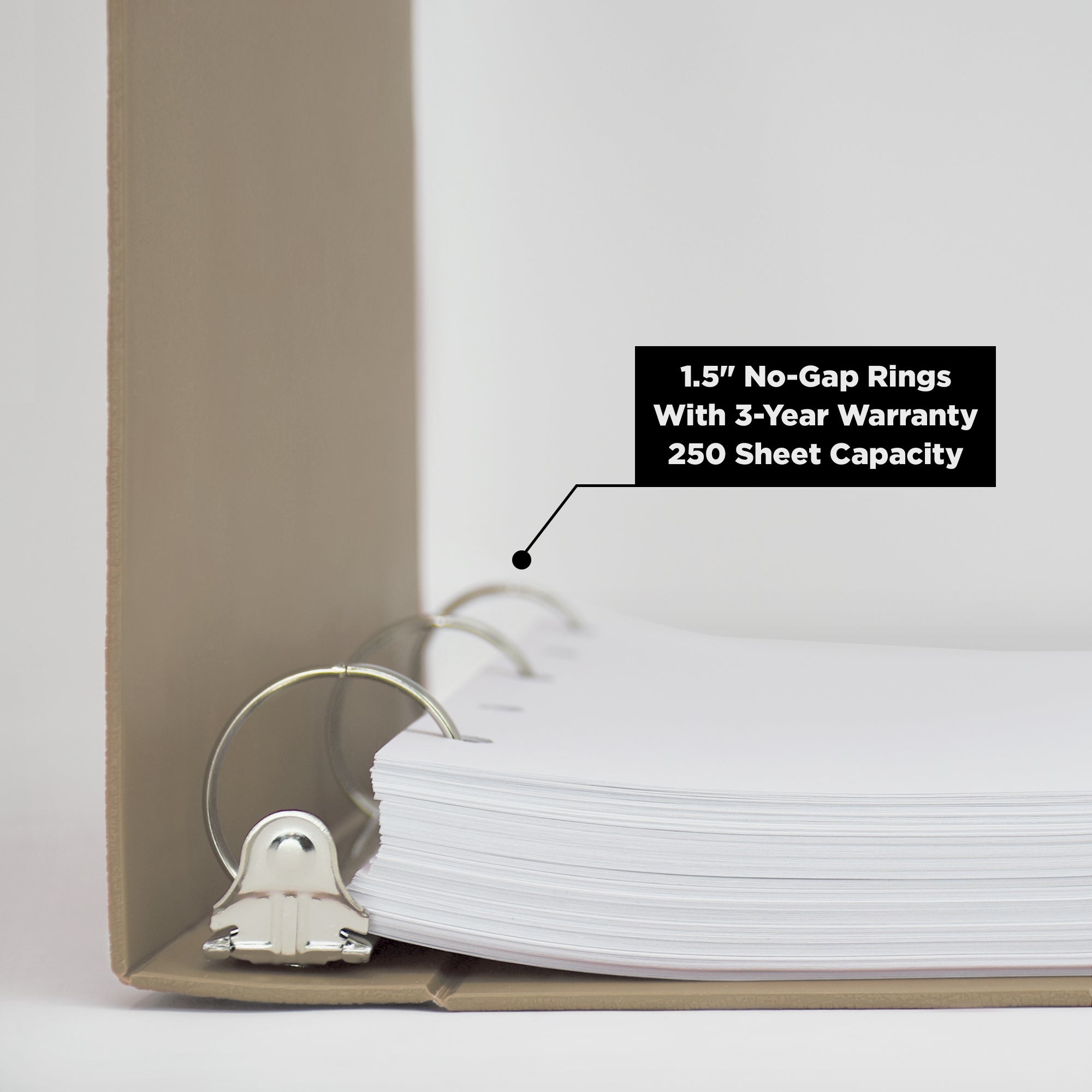 1.5-Inch Heavy Duty 3-Ring Binder for Medical Charting - Top Opening
