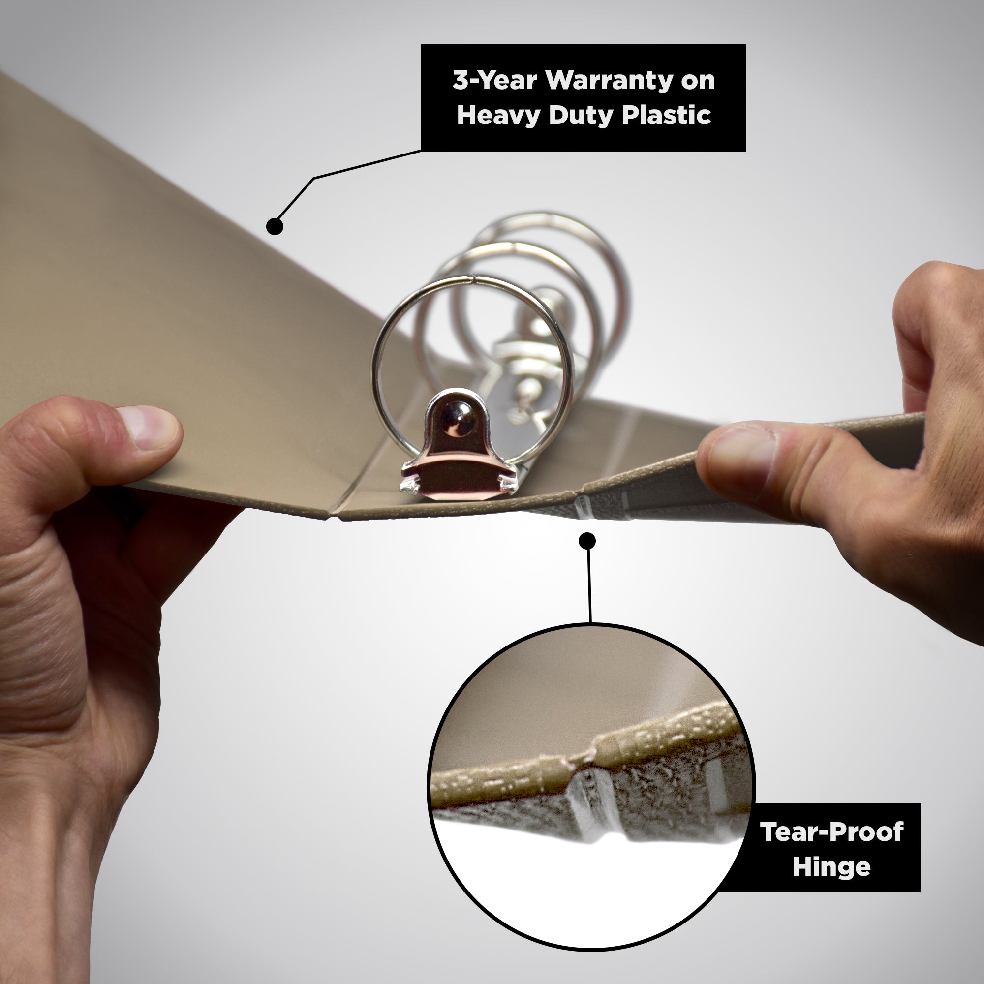 1.5-Inch Heavy Duty 3-Ring Binder for Medical Charting - Top Opening