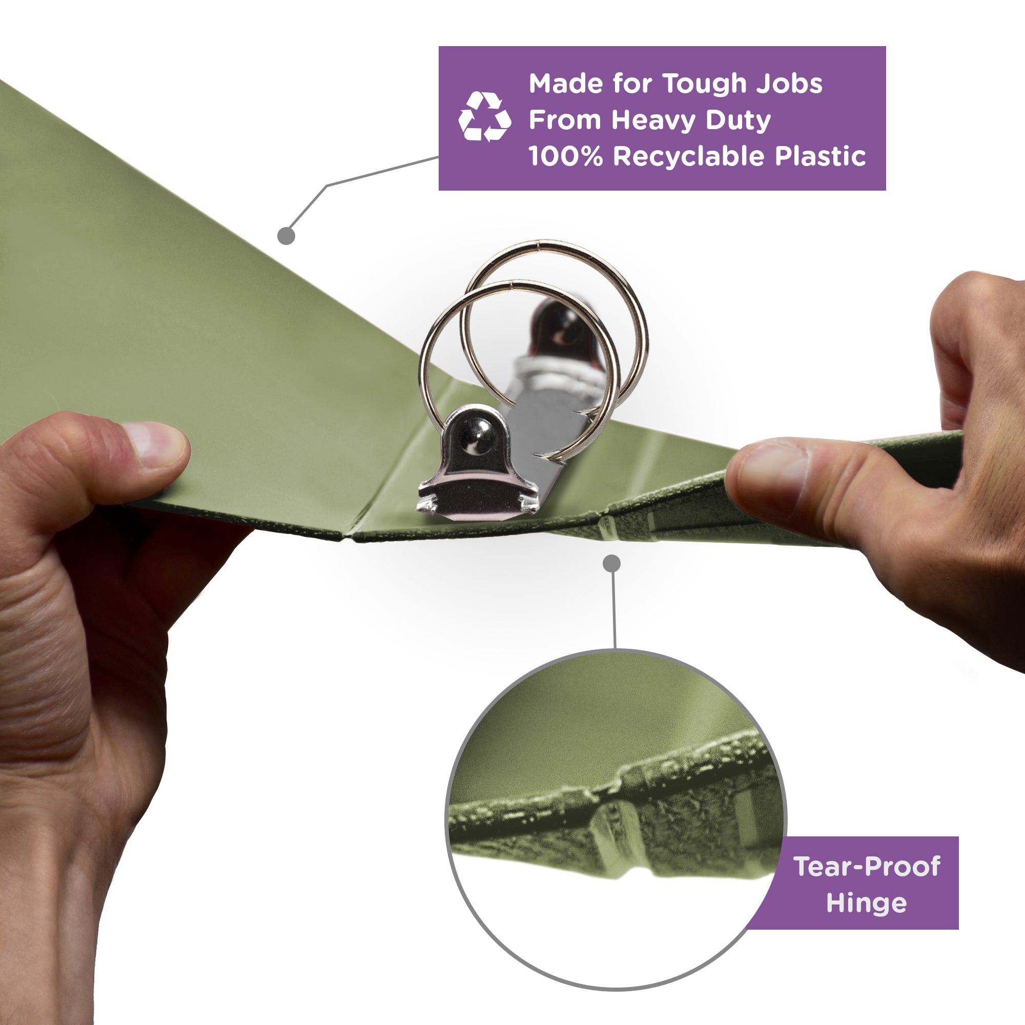 1.5-Inch Heavy Duty 2-Ring Binder for Medical Charting – Top Opening