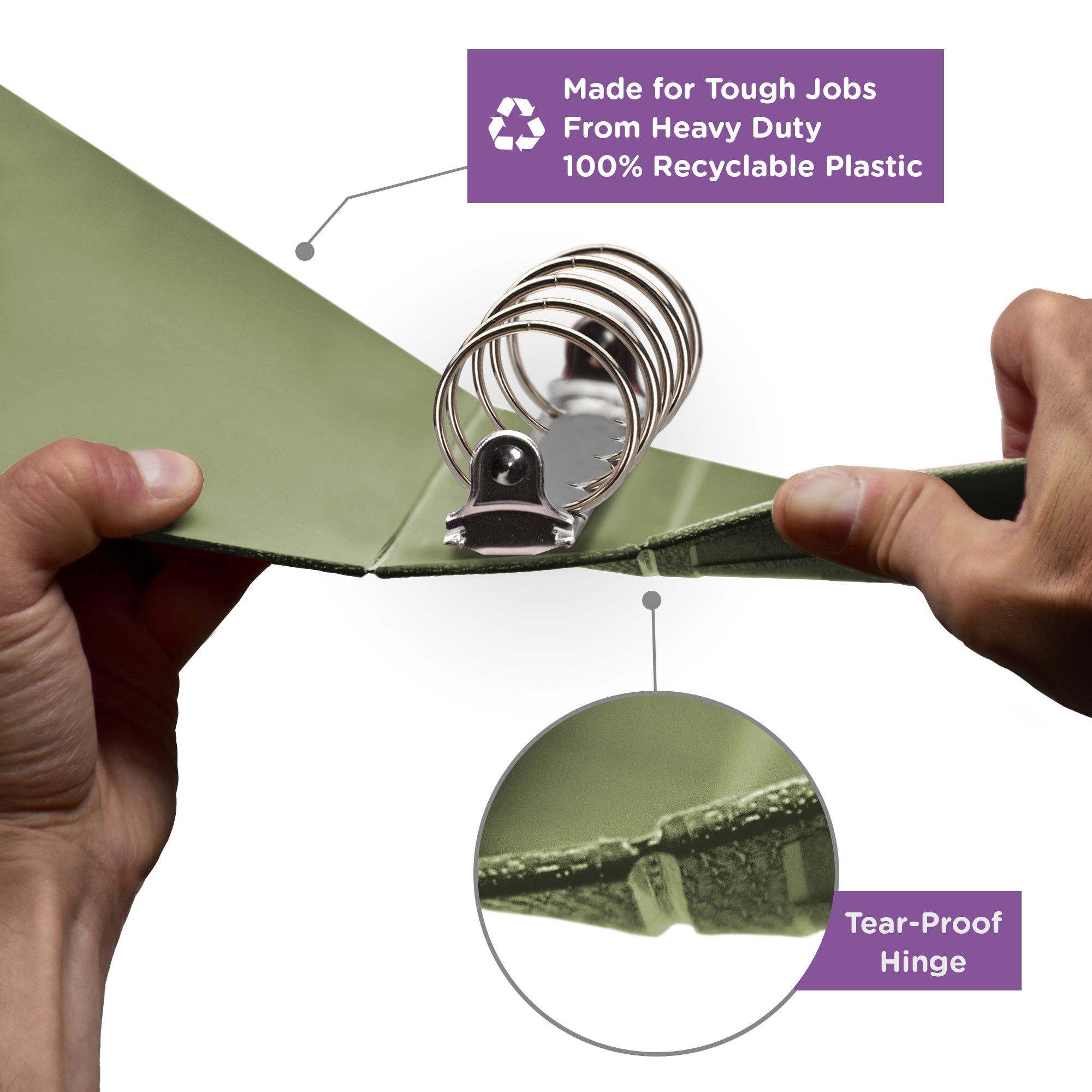 1.5 Inch Heavy Duty 5-Ring Binder for Medical Charting – Top Opening