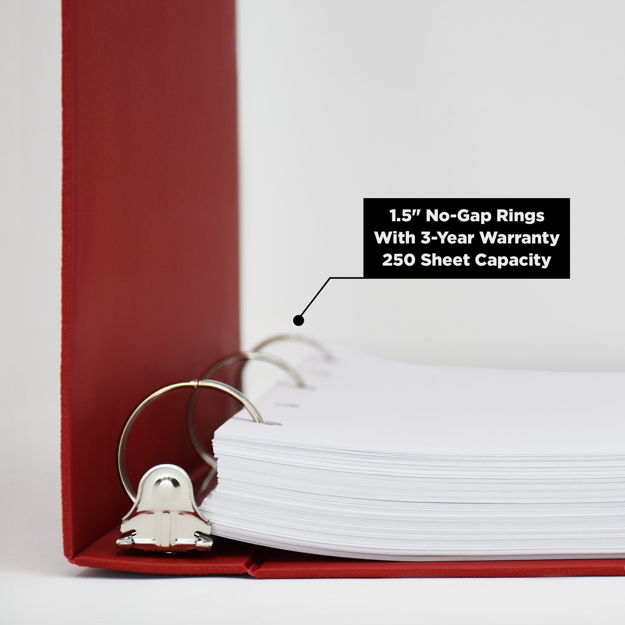 1.5-Inch Heavy Duty 3-Ring Binder for Medical Charting - Top Opening