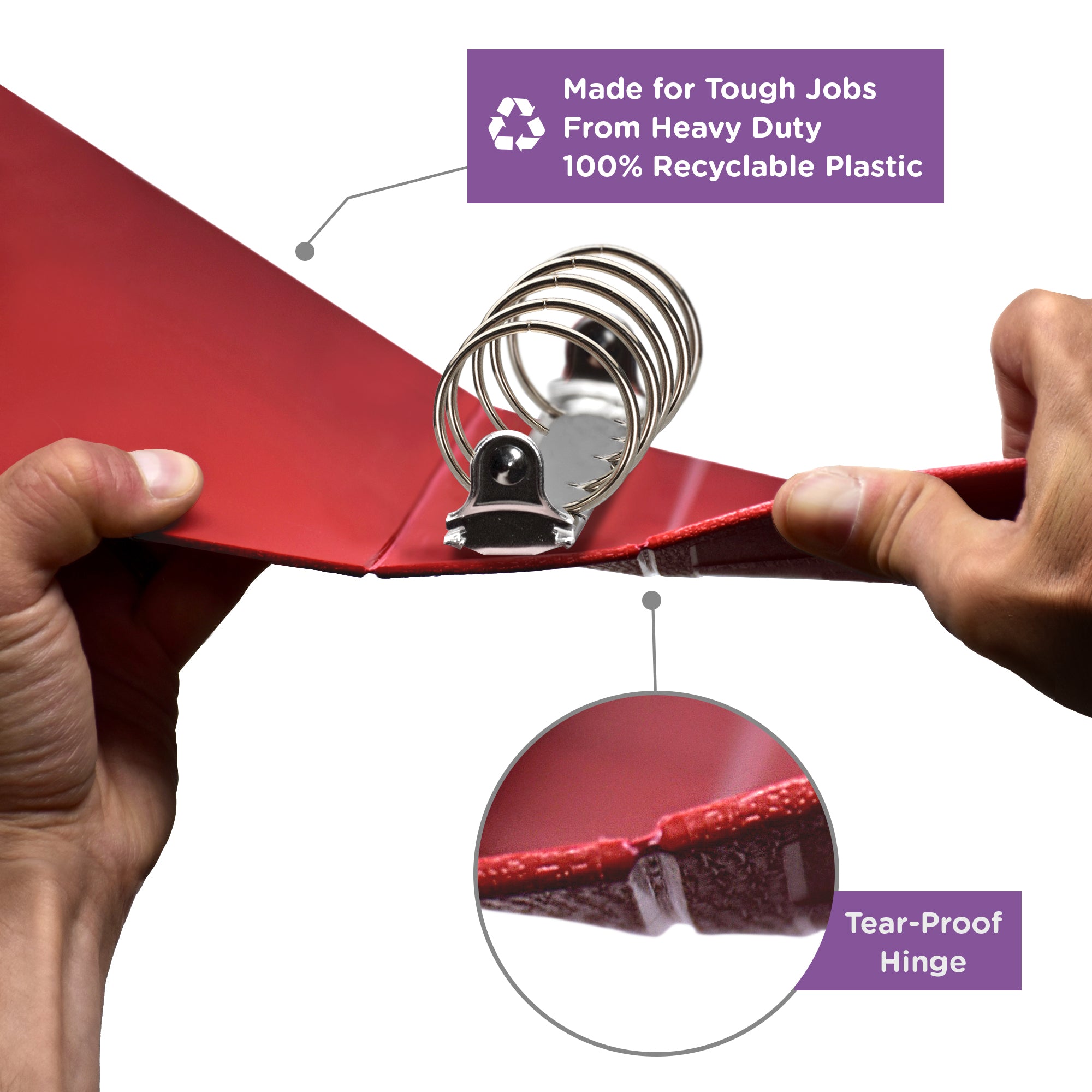 1.5 Inch Heavy Duty 5-Ring Binder for Medical Charting – Top Opening