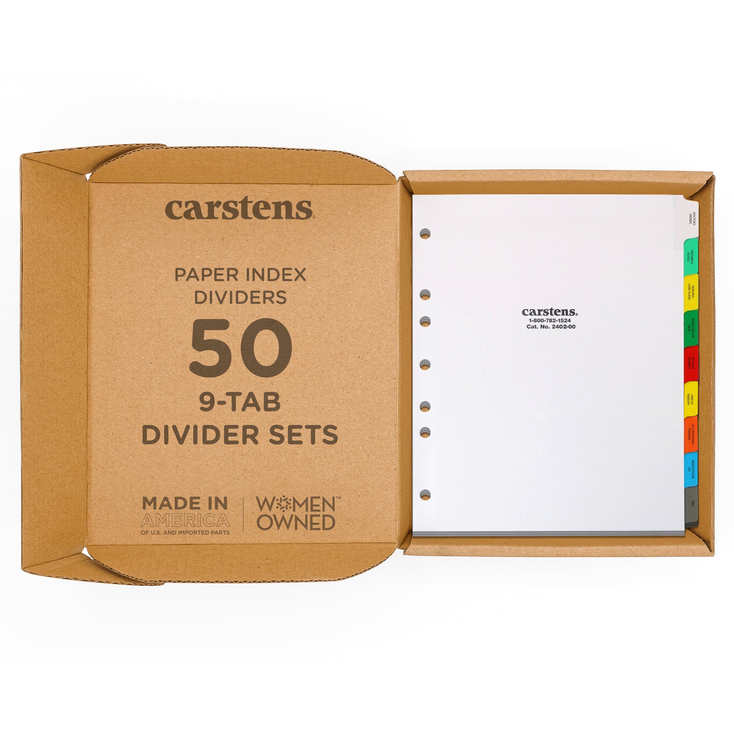 Paper At-Home Healthcare Divider Set for Side Opening Binders