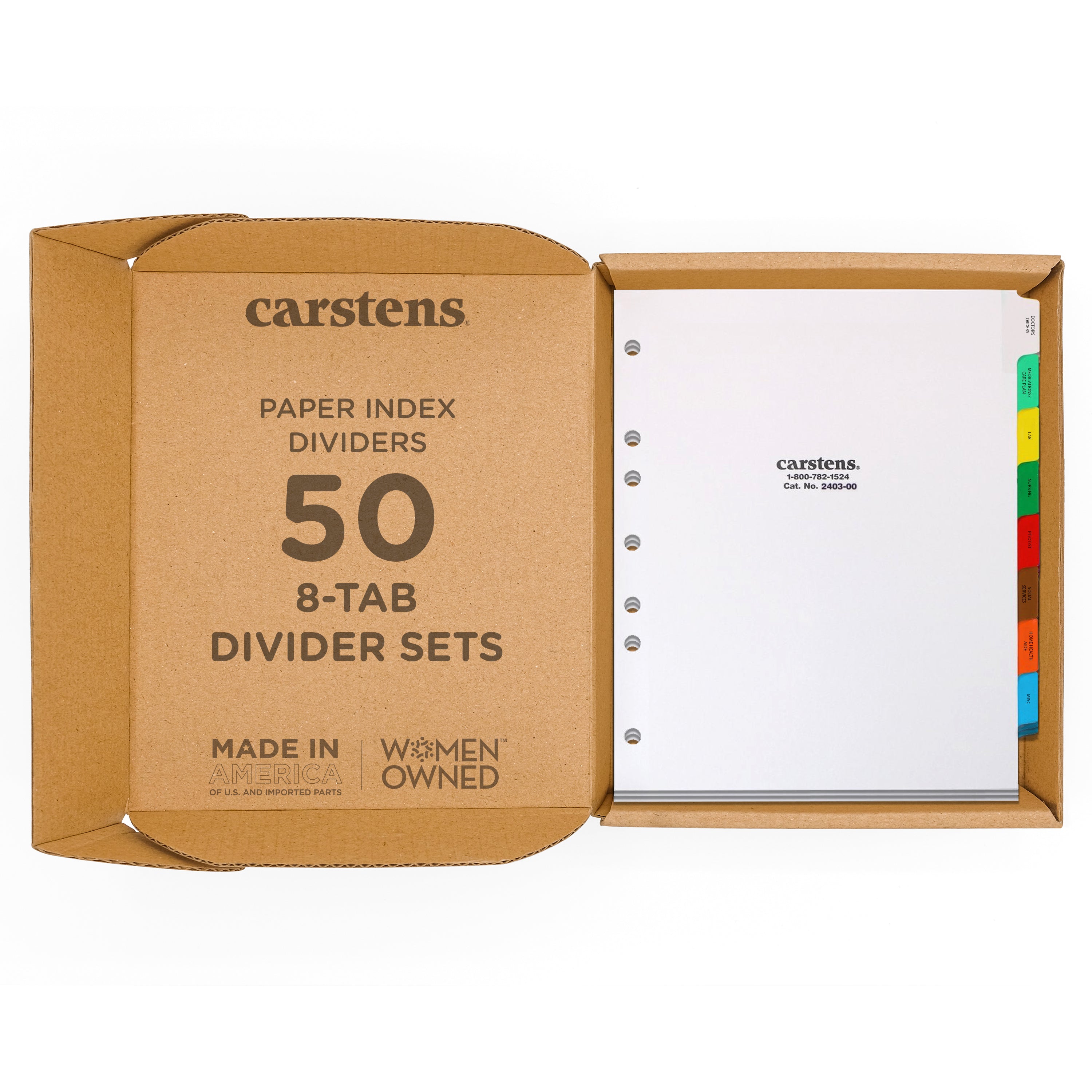 Paper At-Home Healthcare Divider Set for Side Opening Binders