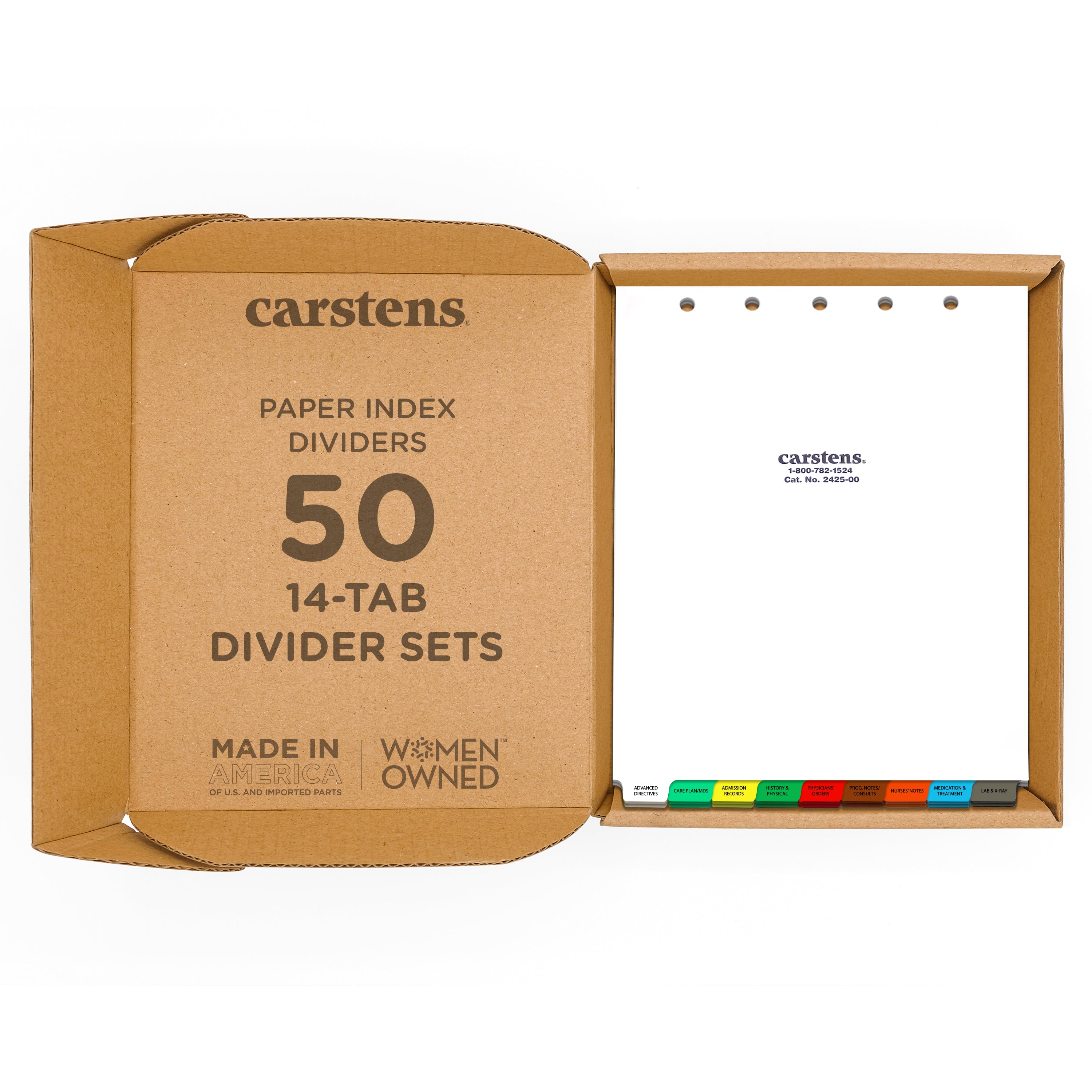 Paper Long Term Care Divider Set for Top Opening Binders