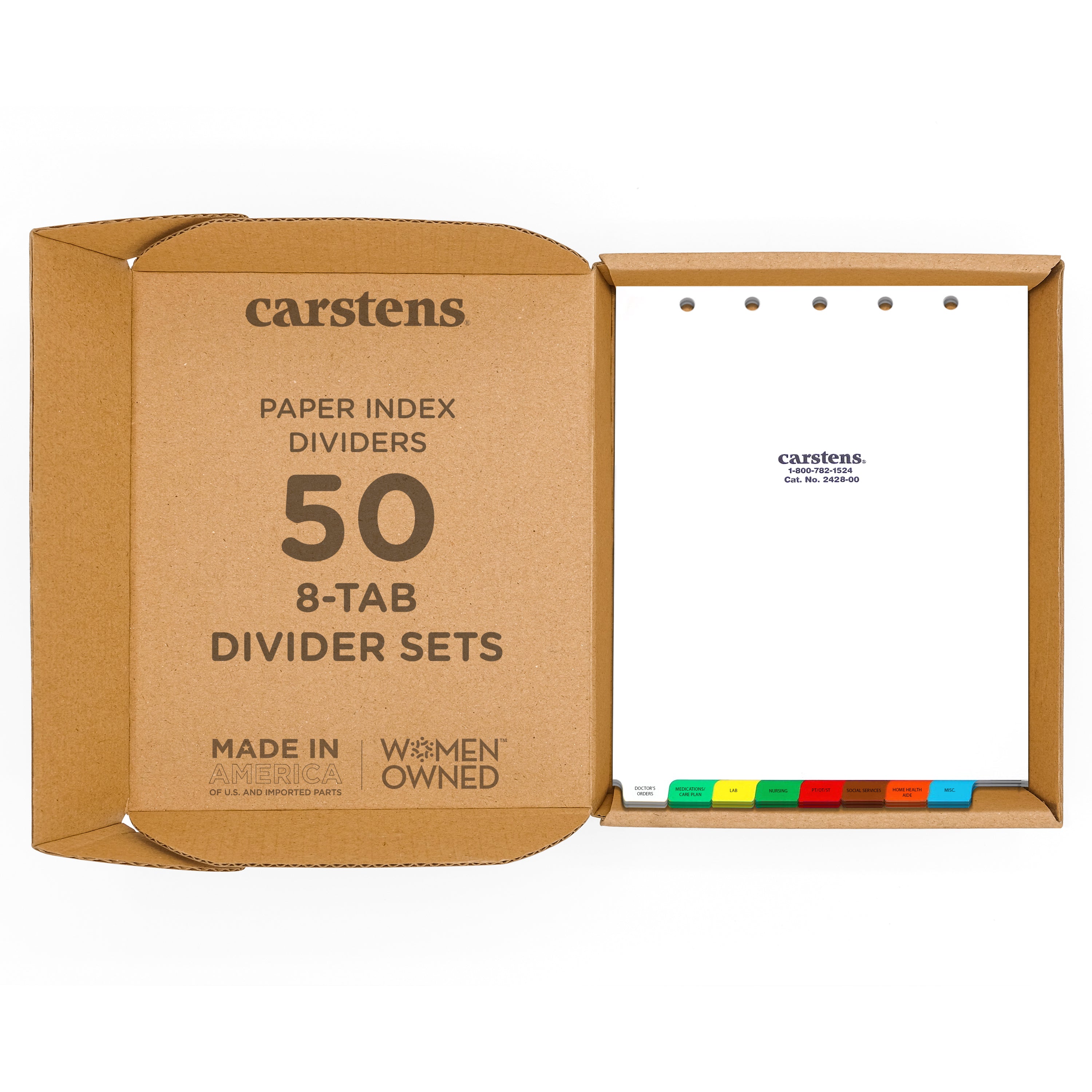 Paper At-Home Healthcare Divider Set for Top Opening Binders