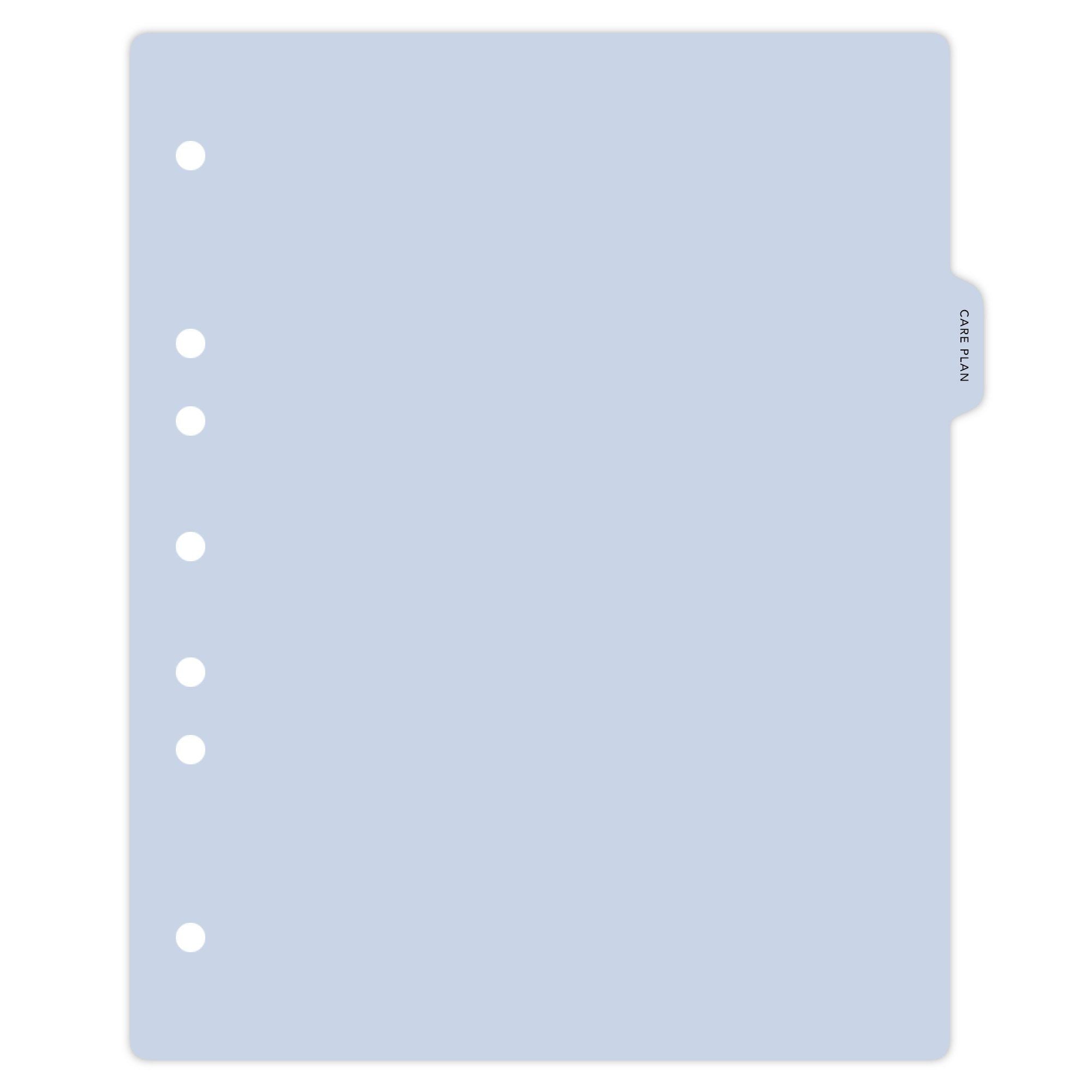 Heavy Duty Plastic Medical Chart Divider Tabs, Side Tab, 1/9 Cut, Tab 3 Position