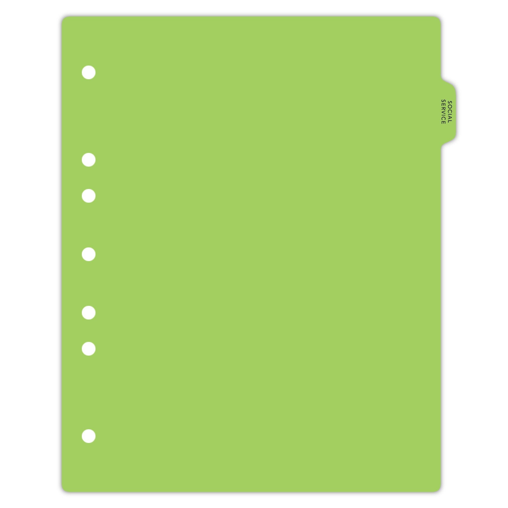 Heavy Duty Plastic Medical Chart Divider Tabs, Side Tab, 1/9 Cut, Tab 2 Position