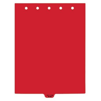Heavy Duty Plastic Medical Chart Divider Tabs, Bottom Tab, 1/9 Cut, Tab 5 Position